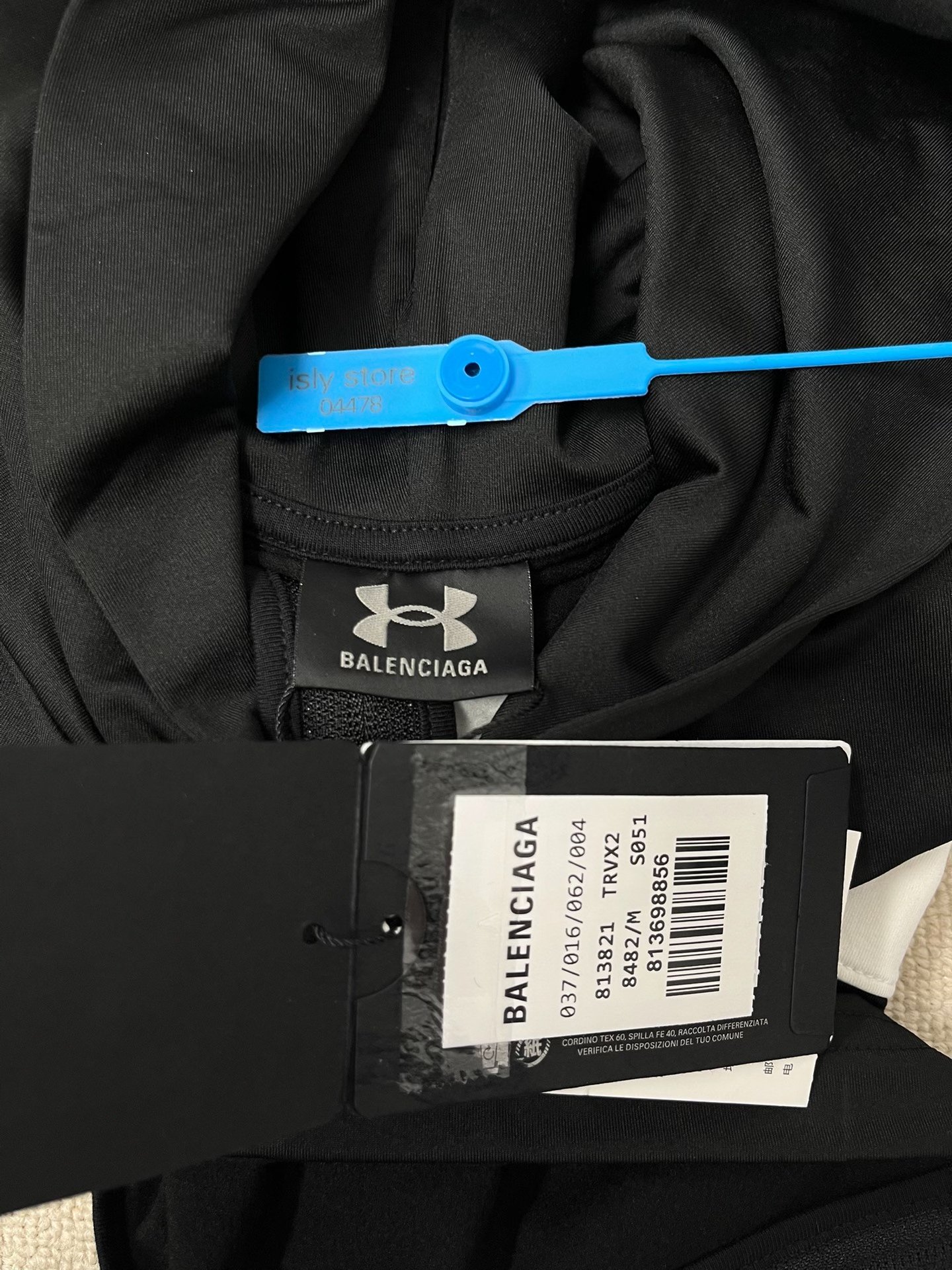 Balenciaga x Under Armour Hooded Jacket — label
