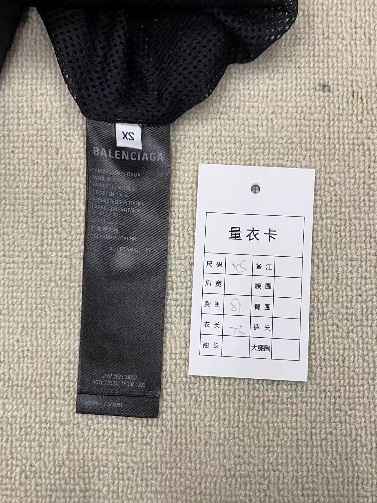 Balenciaga Black Zip-Up Jacket — back