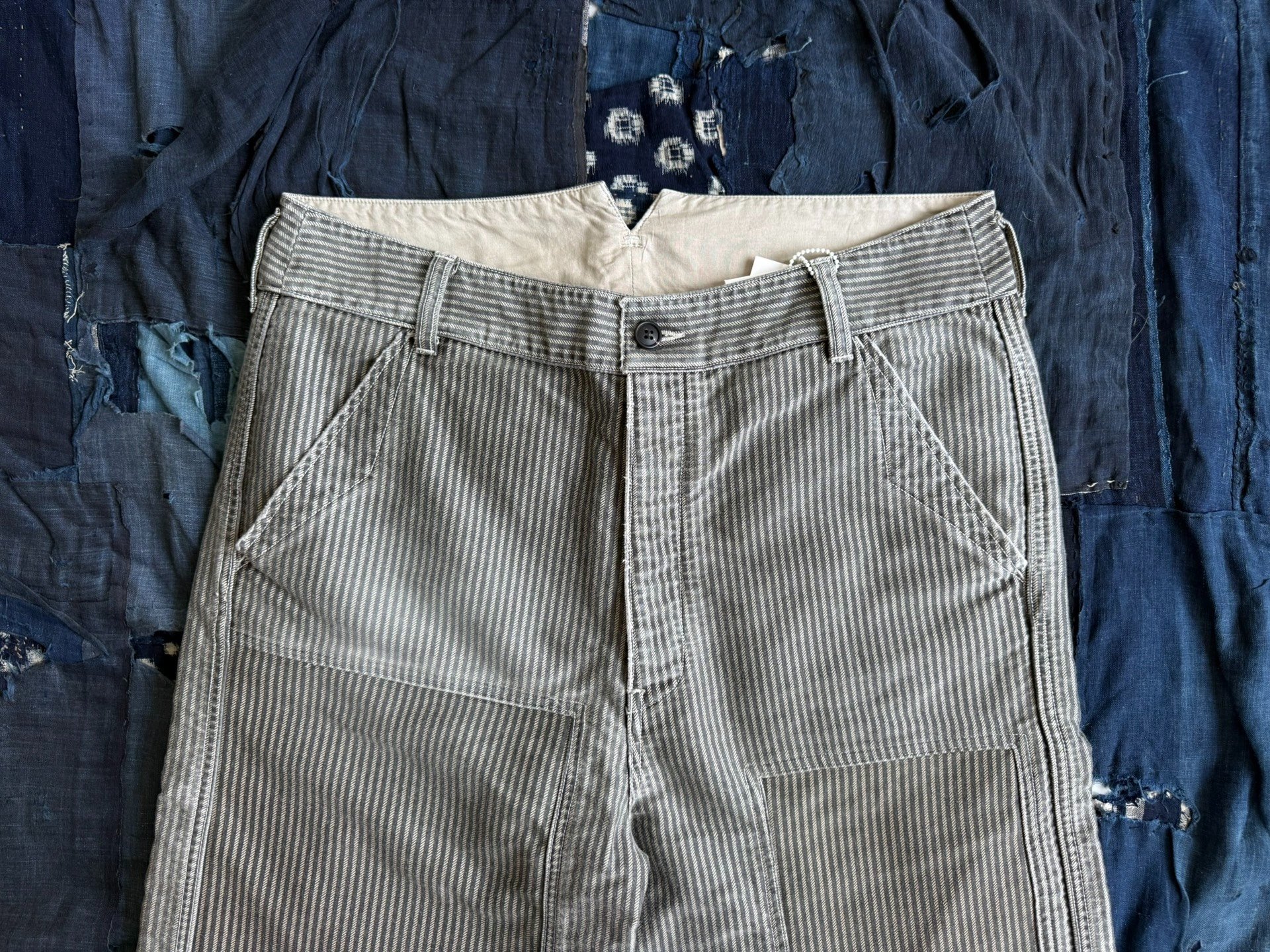 VISVIM 25AW Pastoral Striped Moleskin Pants — back