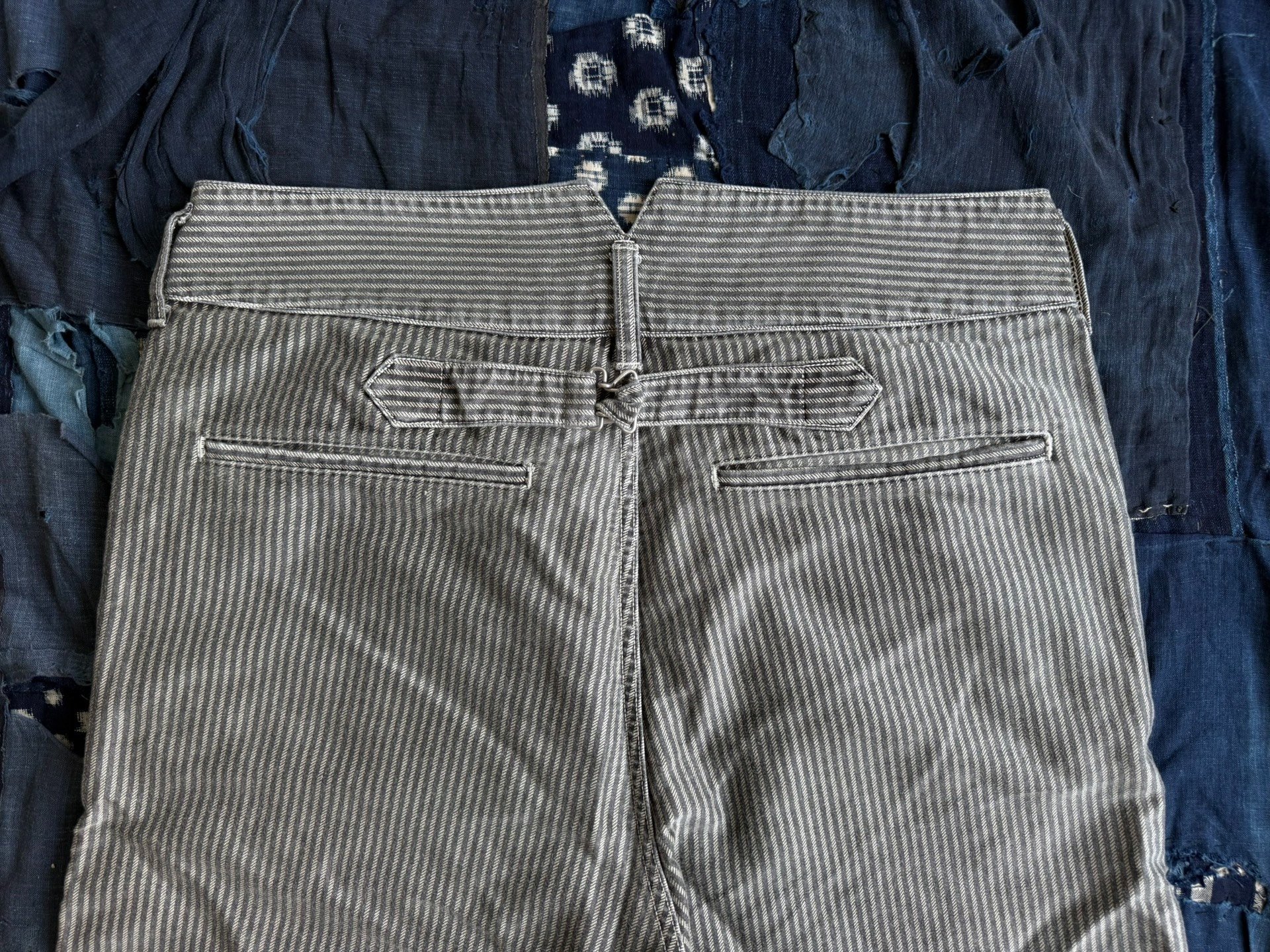 VISVIM 25AW Pastoral Striped Moleskin Pants — label
