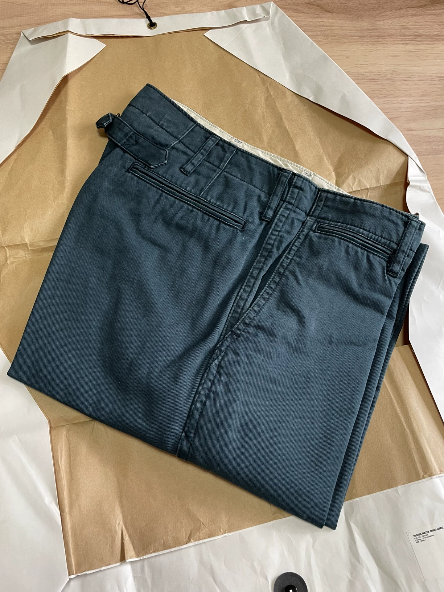 VISVIM Higher-Water Chino (Giza) — label
