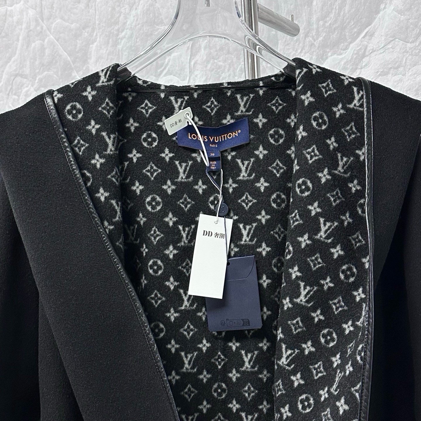 Louis Vuitton Monogram Lining Hooded Coat — back