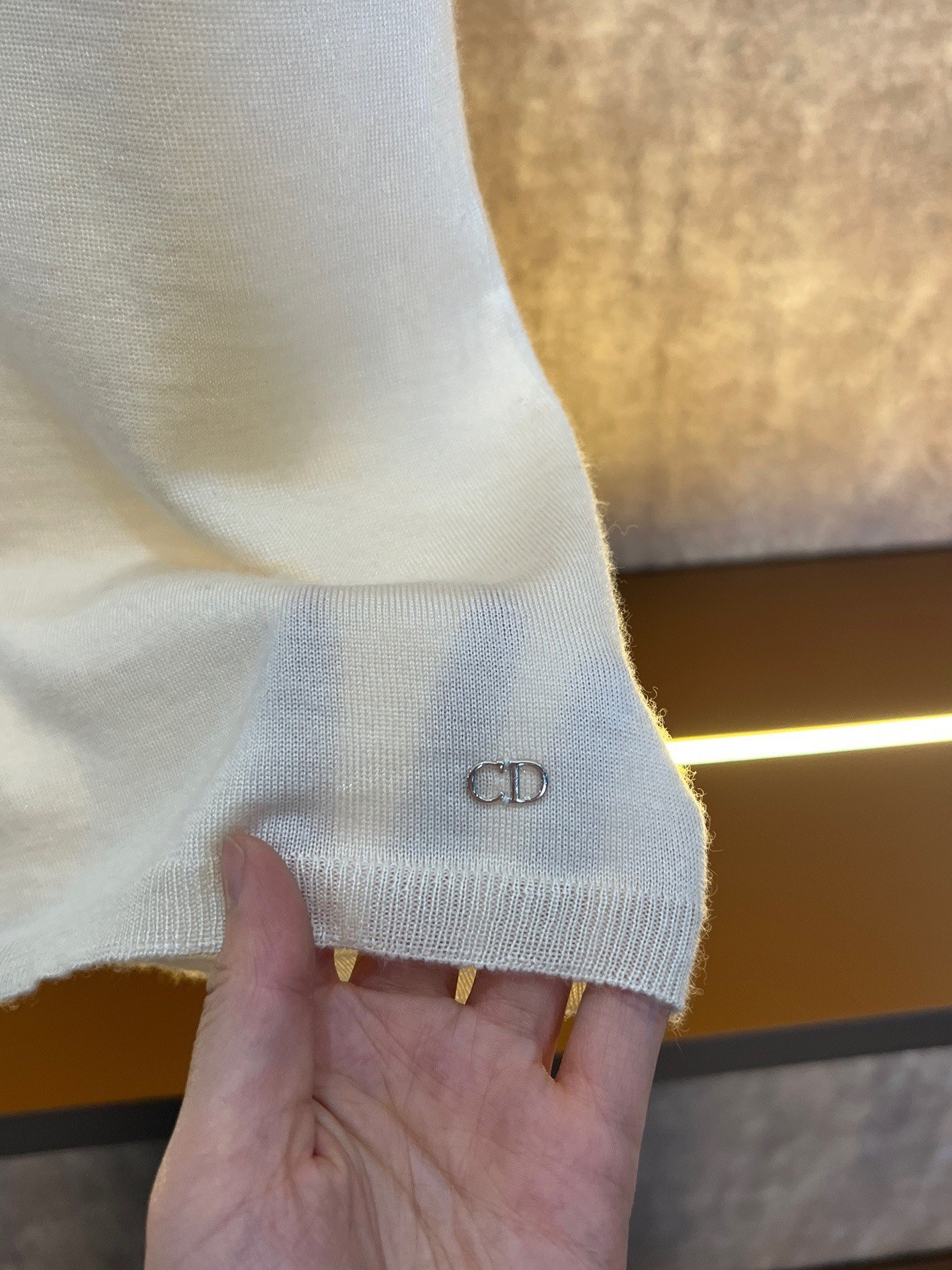Dior Cashmere CD Knit Sweater — detail