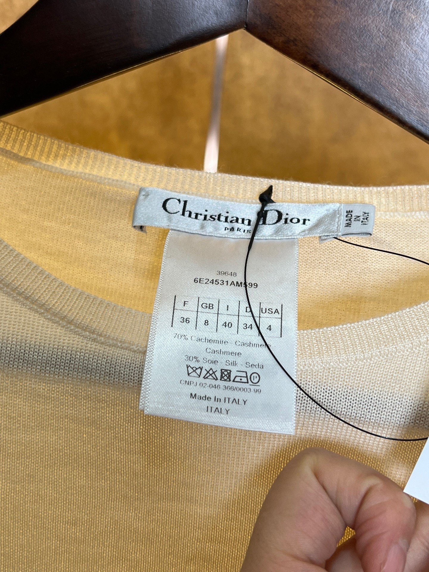 Dior Cashmere CD Knit Sweater — back