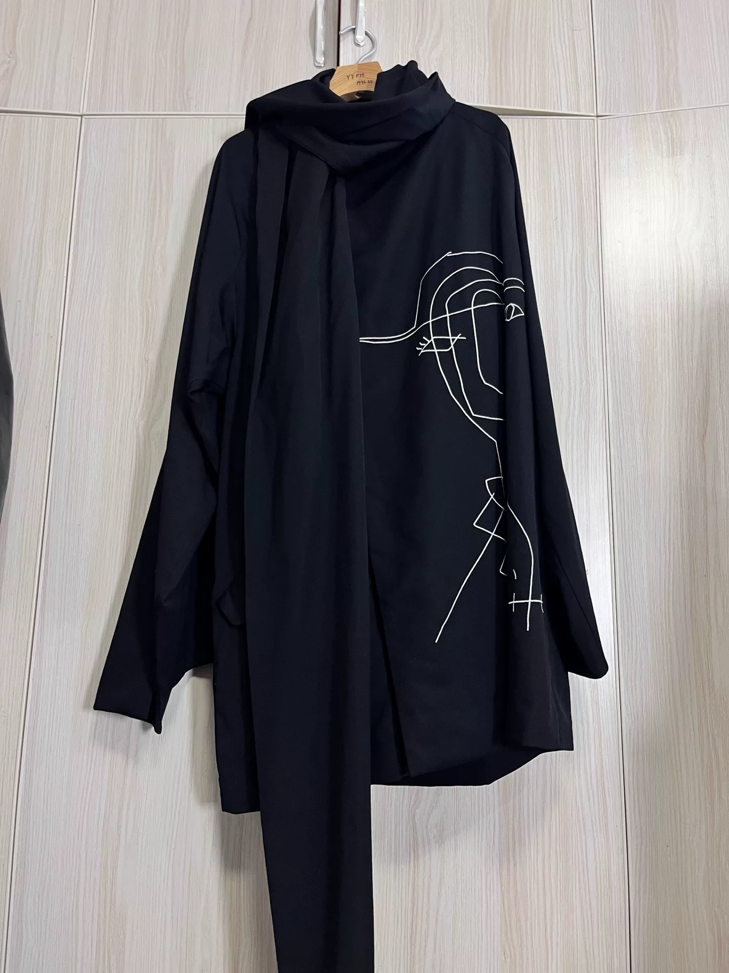 Yohji Yamamoto Black Long Coat — back