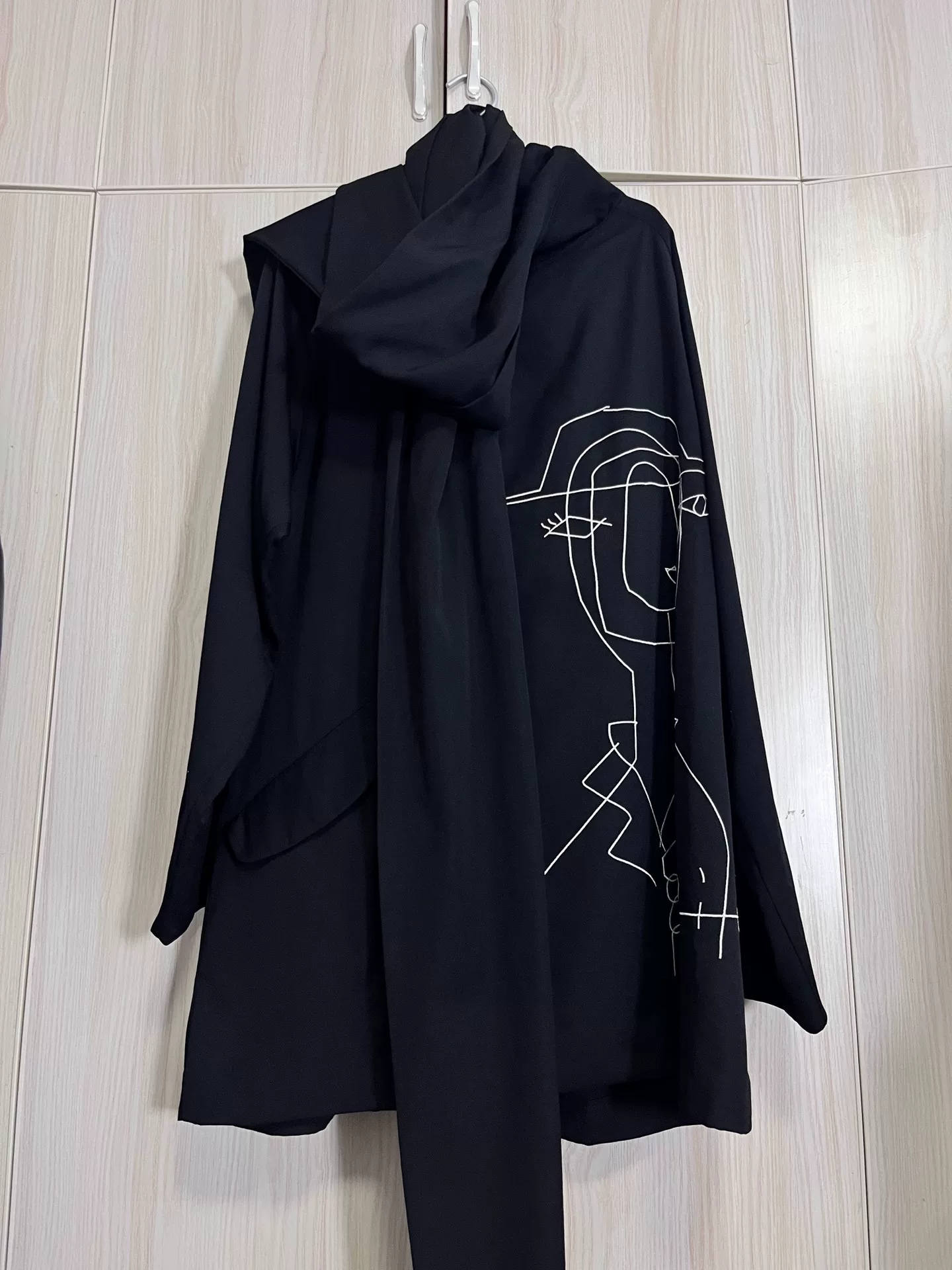 Yohji Yamamoto Black Long Coat — front