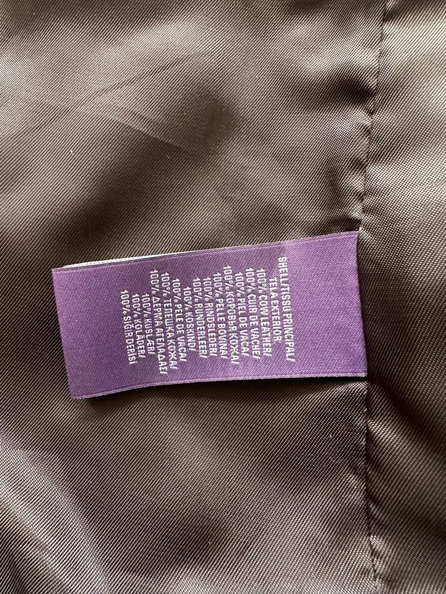 POLO Ralph Lauren Brown Leather Jacket — back
