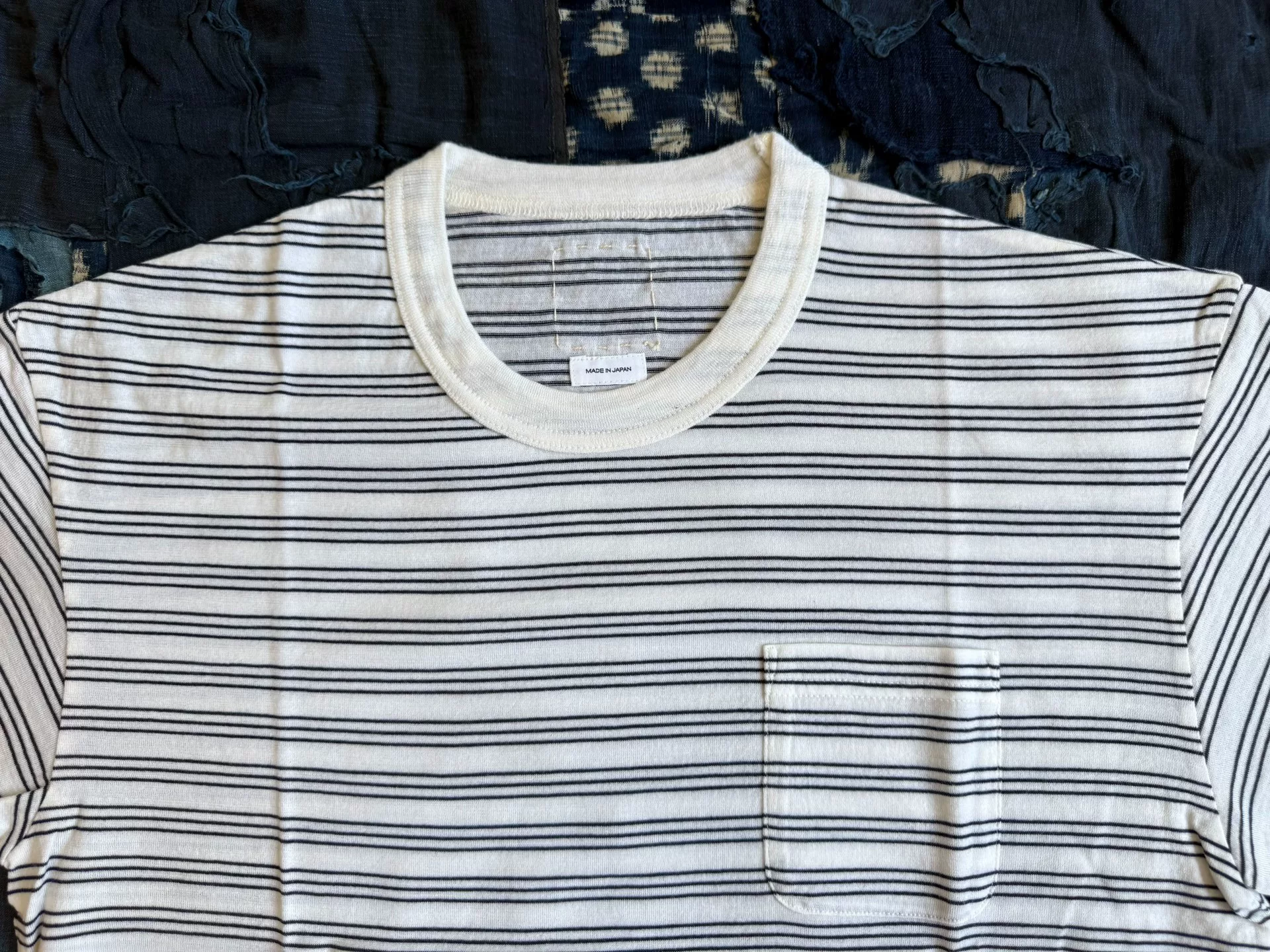 VISVIM 25AW JUMBO BORDER Stripe Tee — detail