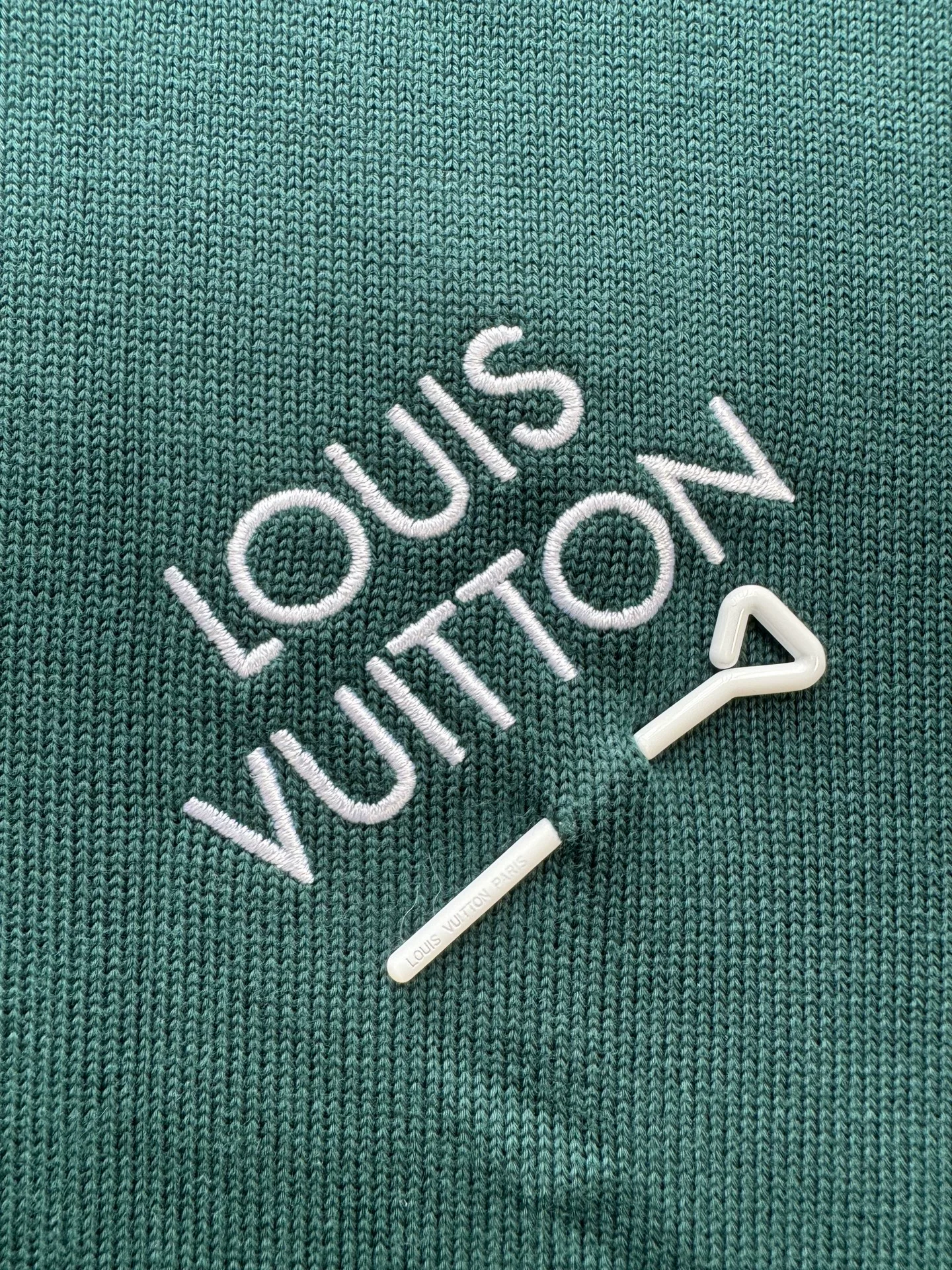 Louis Vuitton Dark Green Knit Short-Sleeve Top — label