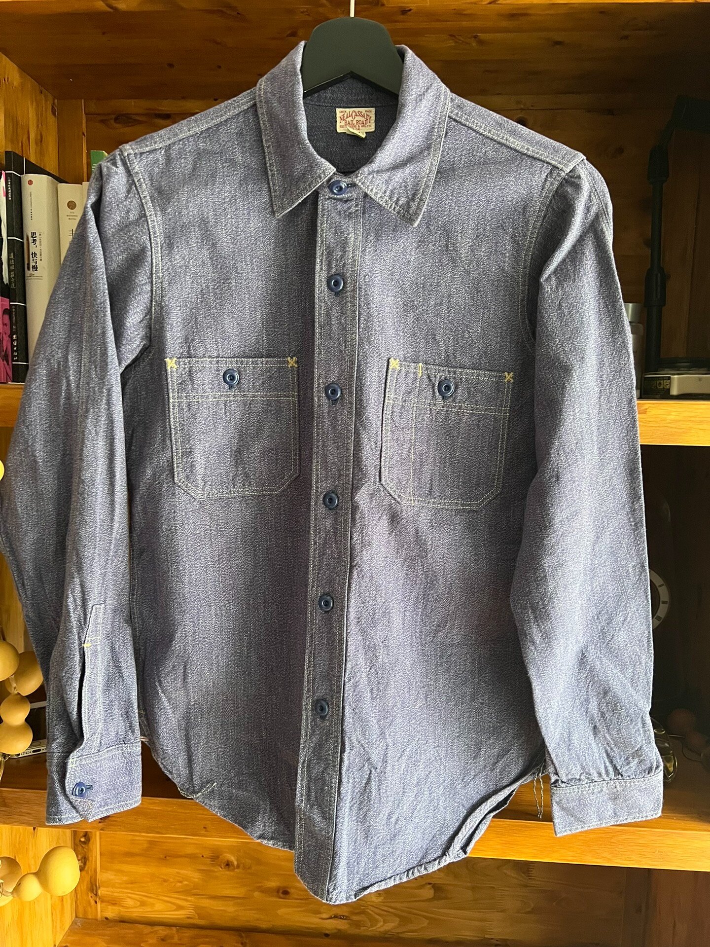 Freewheelers Indigo Selvedge Pepper Salt Work Shirt