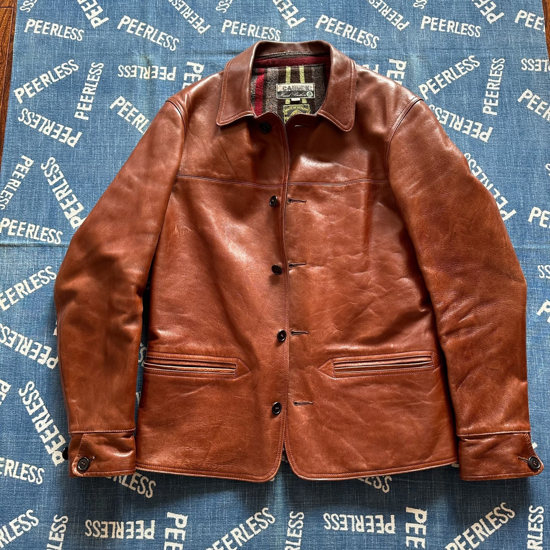 Himel Brothers Canuck Horse Hide Jacket — detail