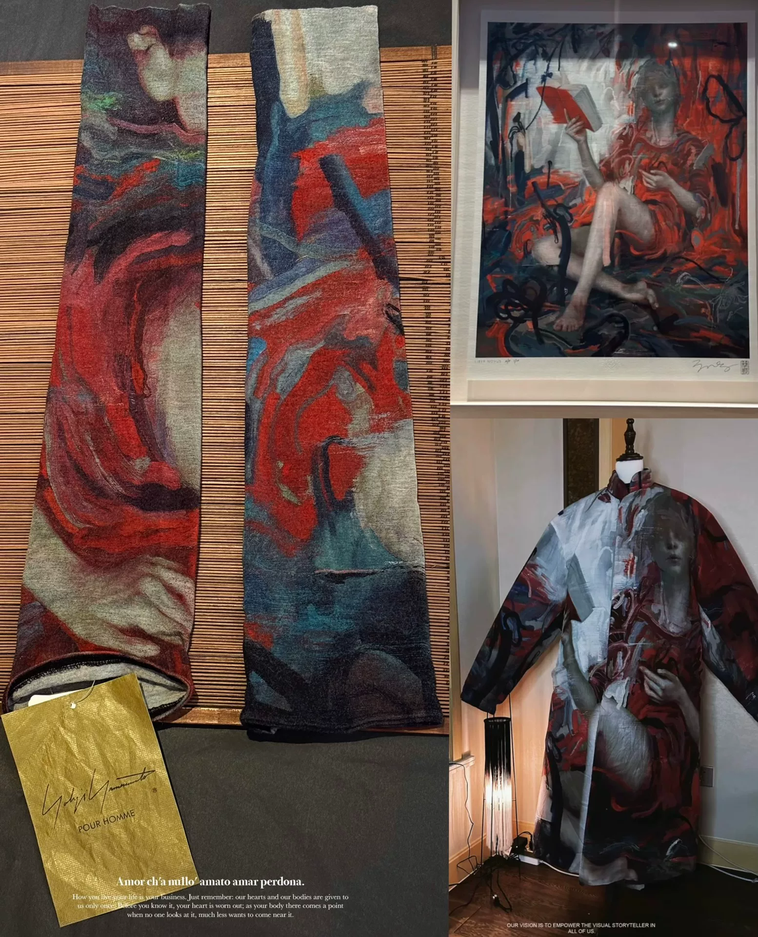 Yohji Yamamoto x James Jean Silk Arm Sleeves