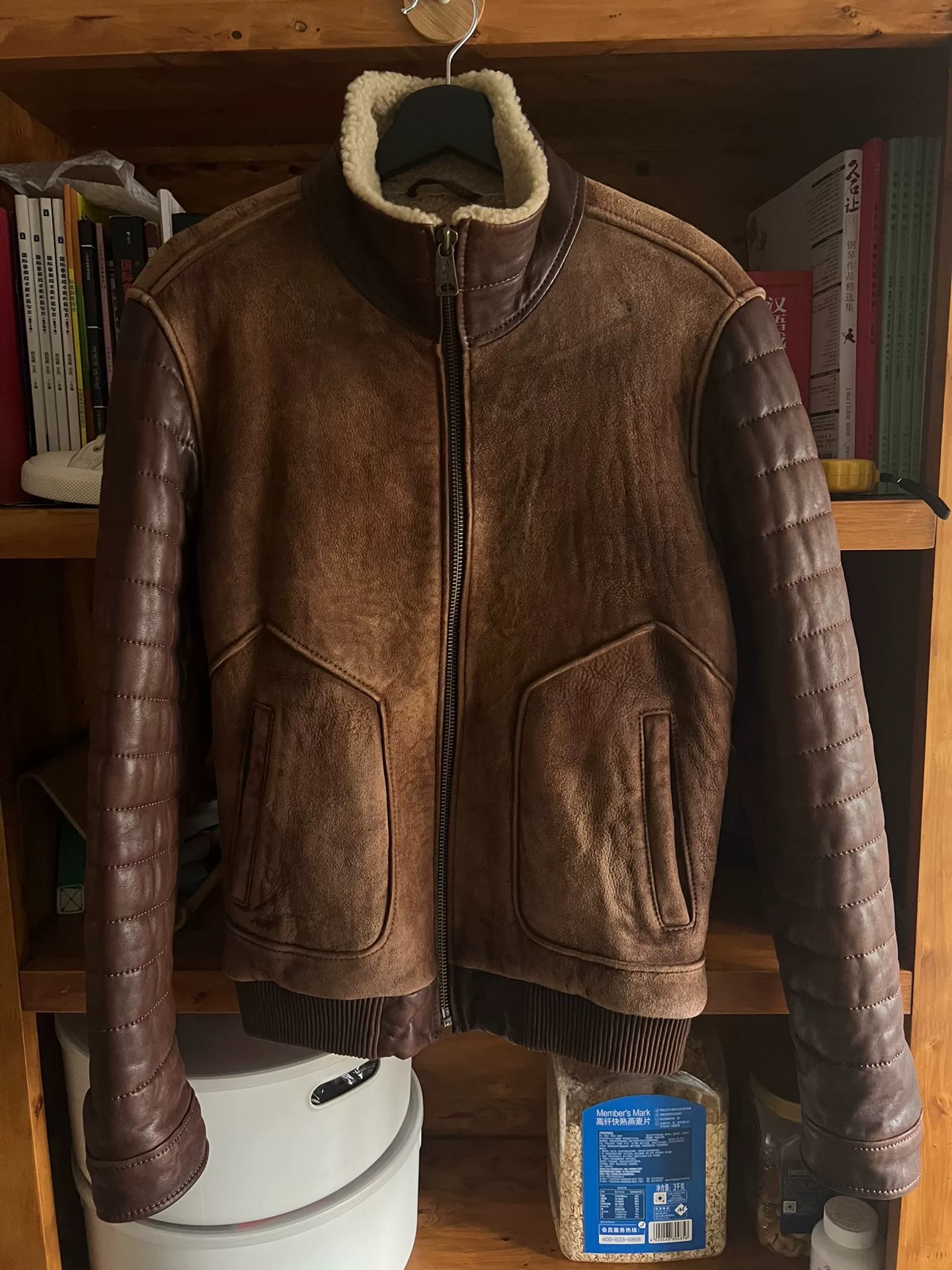 Marlboro Genuine Fur Leather Motorcycle Jacket