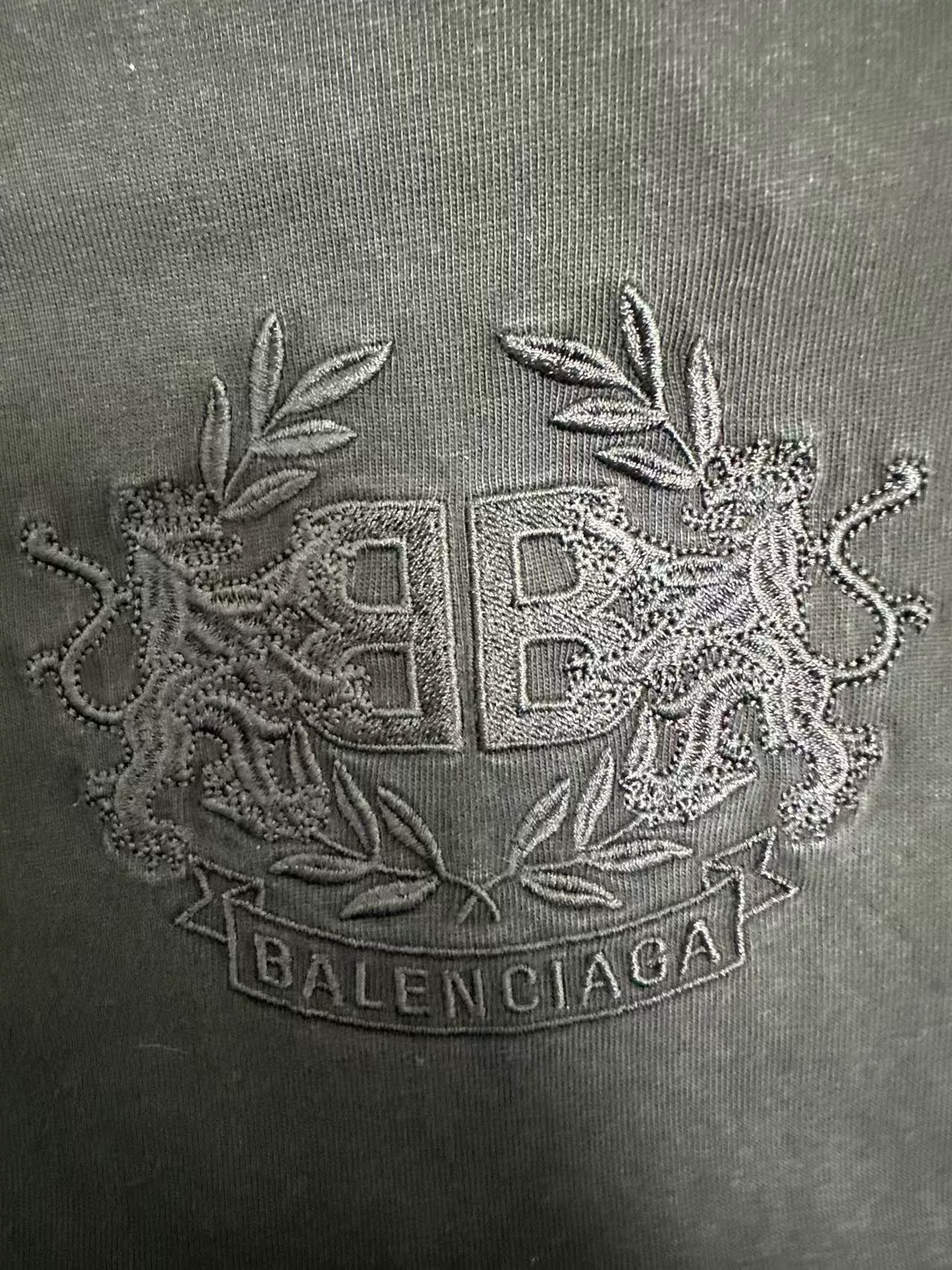 Balenciaga Logo Crew Neck Short-Sleeve T-Shirt — detail