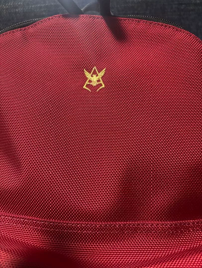 PORTER x STRICT-G x POTR Red Comet Backpack — label