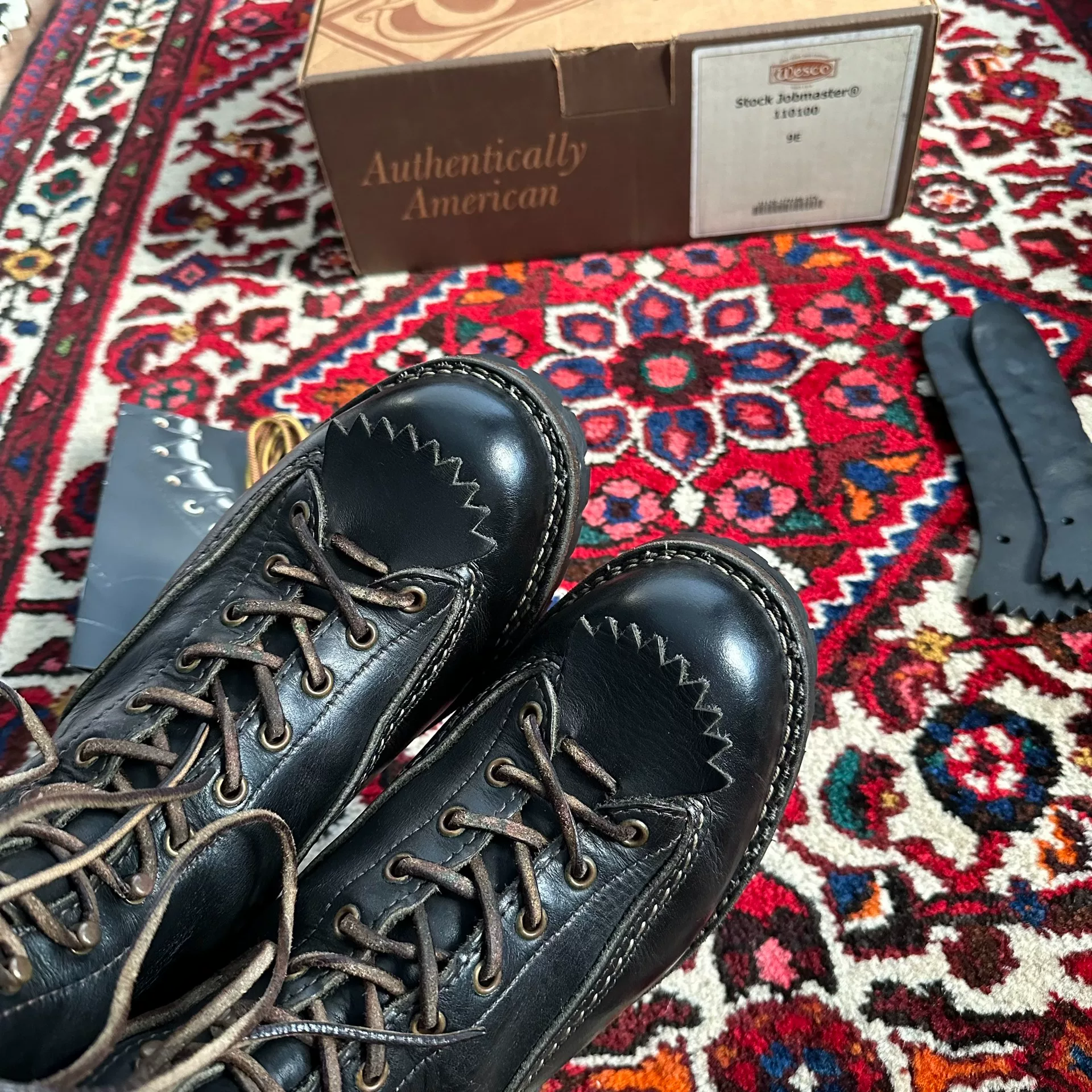 Wesco Jobmaster Short Face Boots 9E — detail