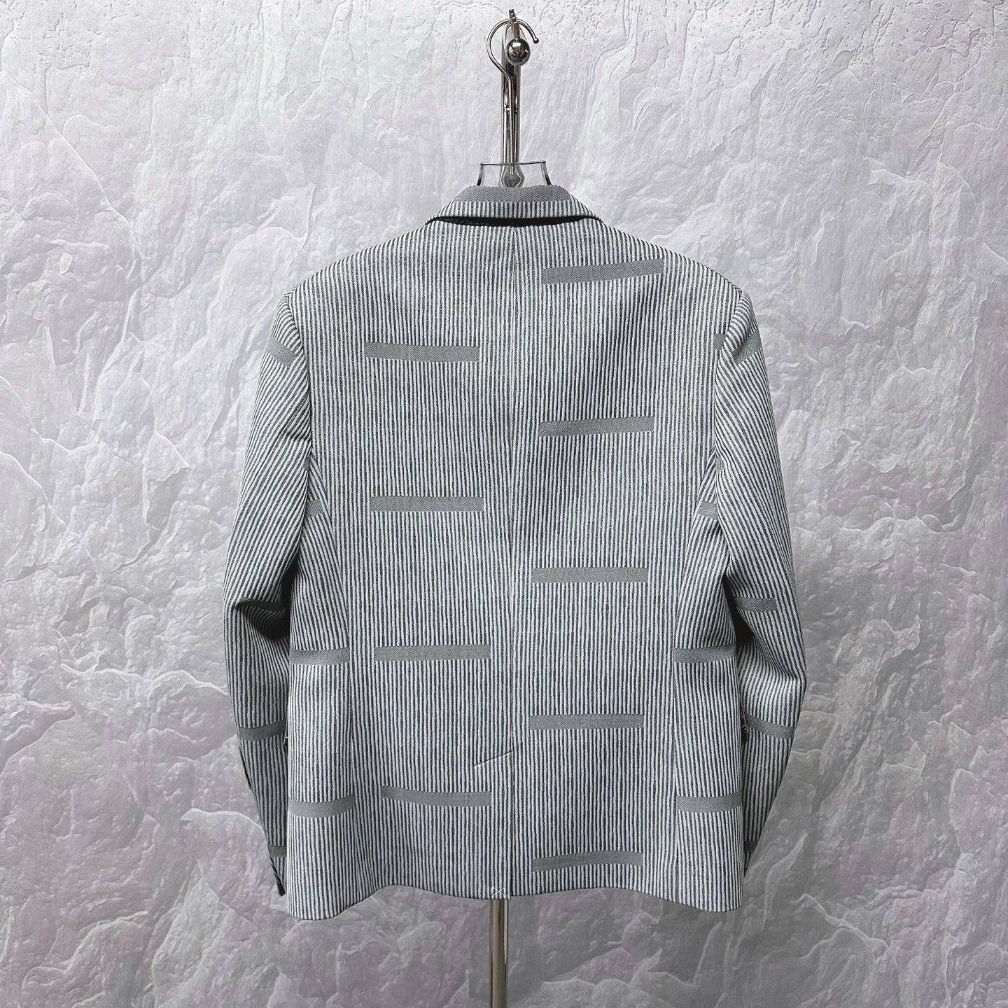 Louis Vuitton SS25 Stripe Logo Wool Blazer — back