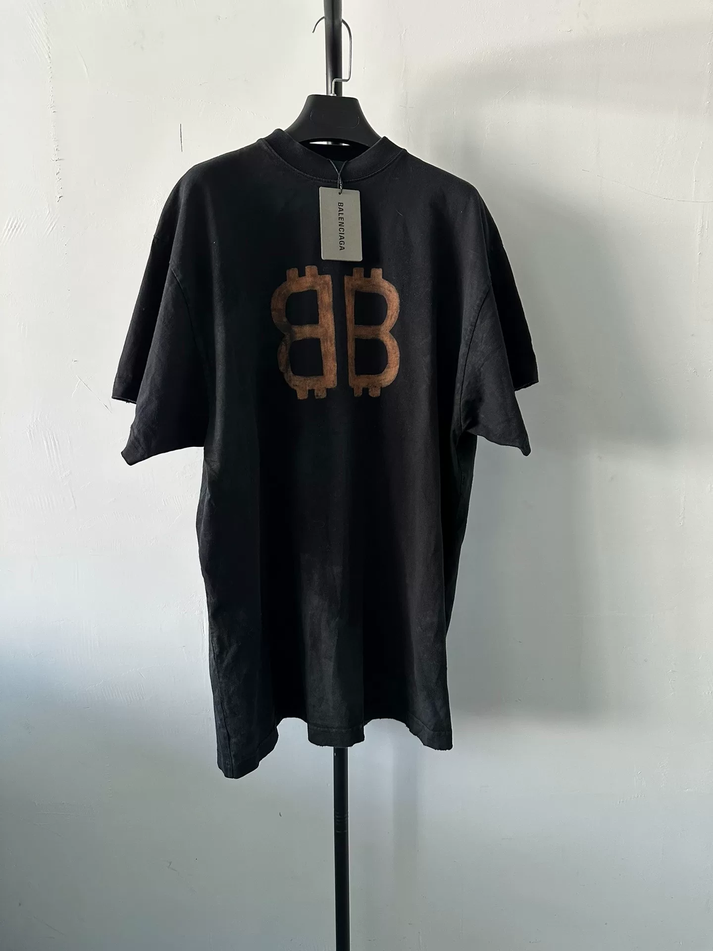 Balenciaga Loose BB Print Crew Neck T-Shirt