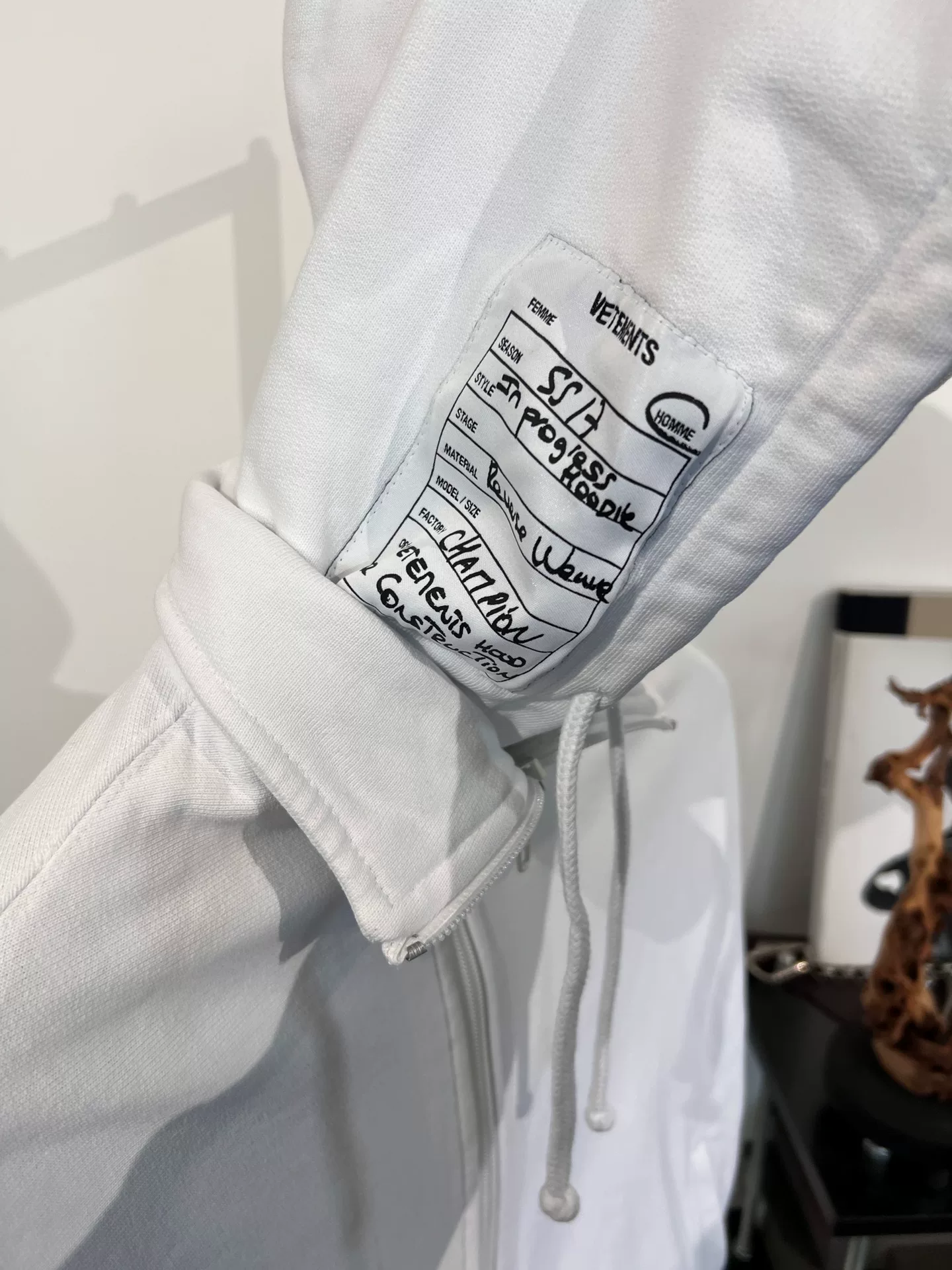 Vetements x Champion Hooded Zip Sweatshirt — back