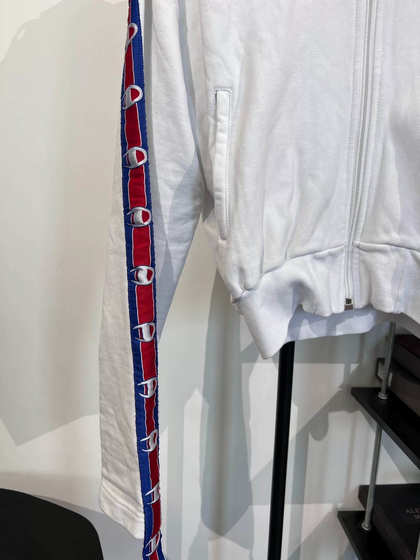 Vetements x Champion Hooded Zip Sweatshirt — label