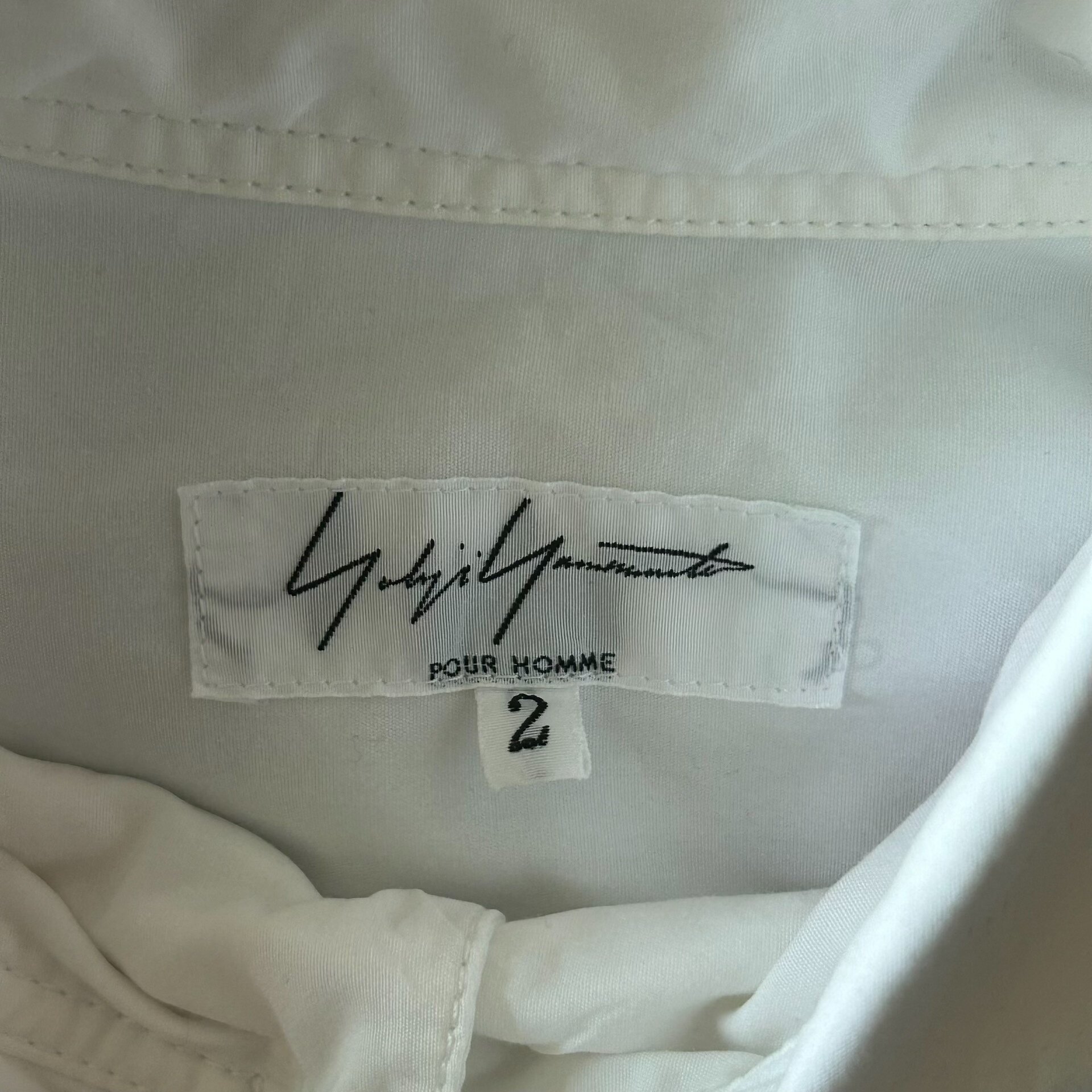 Yohji Yamamoto 2015 AW Triple White Shirt — label
