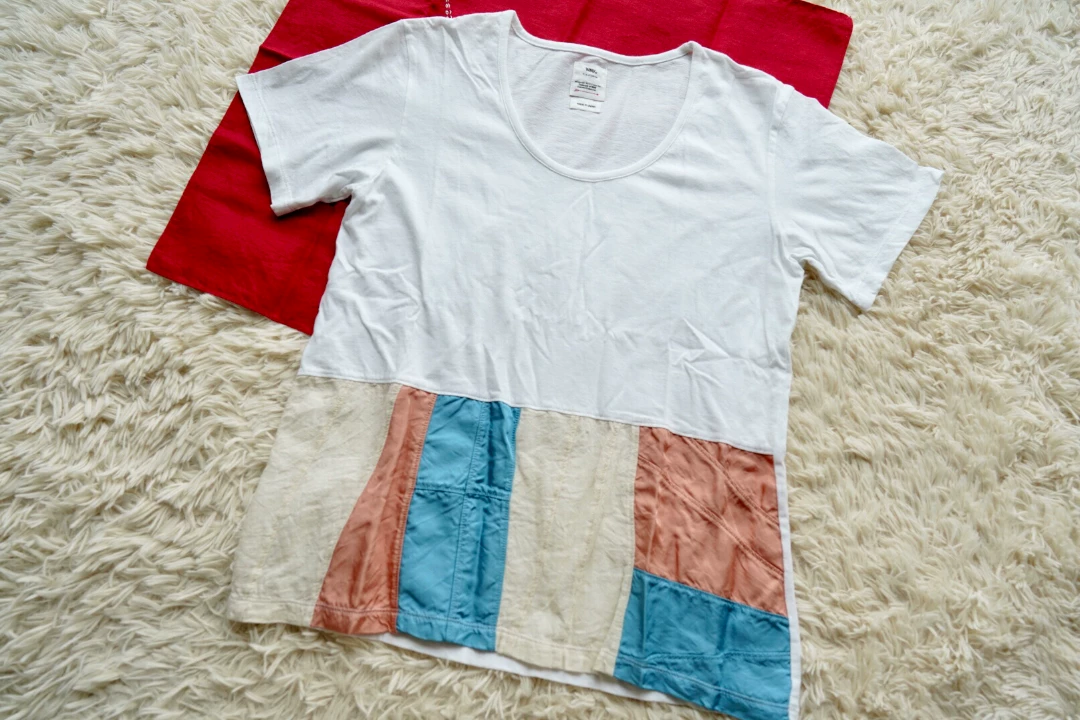 visvim 19ss Women's Patchwork Short-Sleeve Top