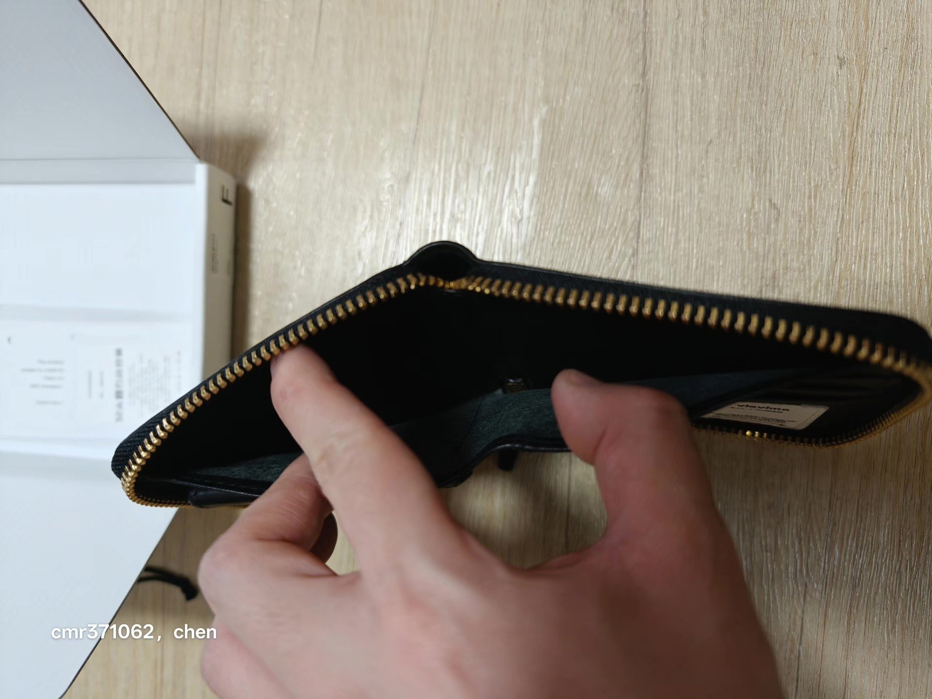 visvim 25SS Leather Bi-Fold Wallet — label