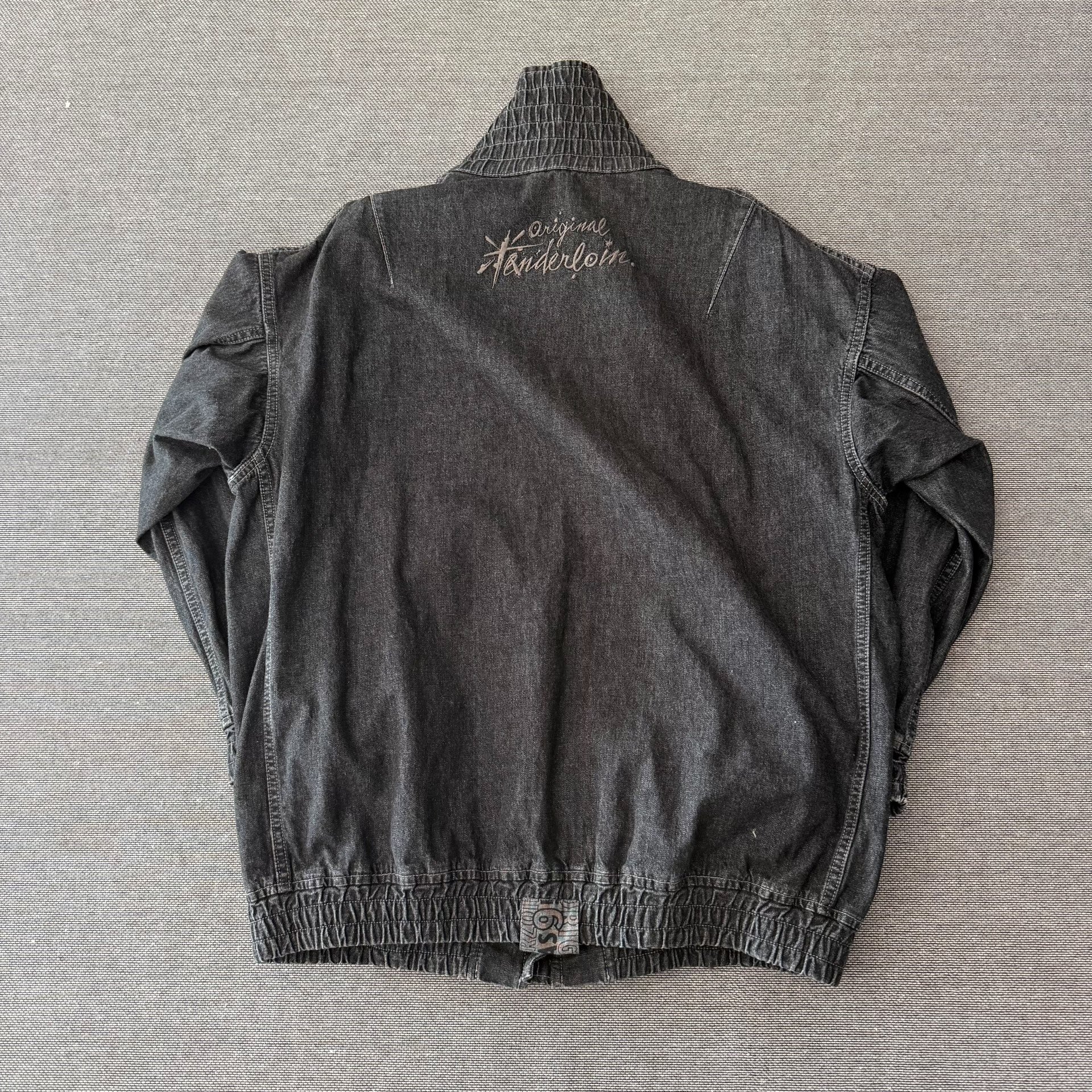 Tenderloin Ma1 Black Washed Denim Jacket — front
