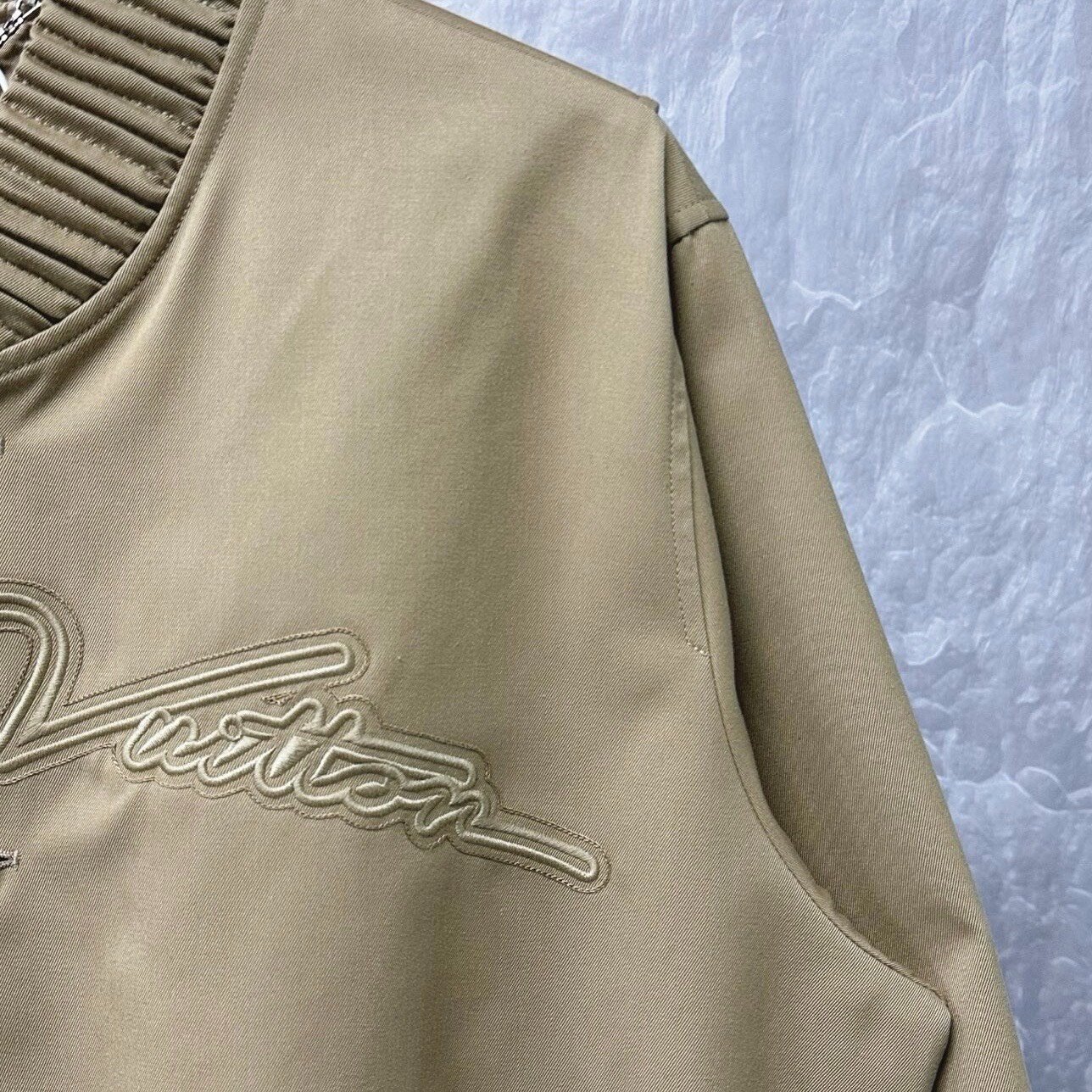 Louis Vuitton FW24 Embroidered Baseball Jacket — detail
