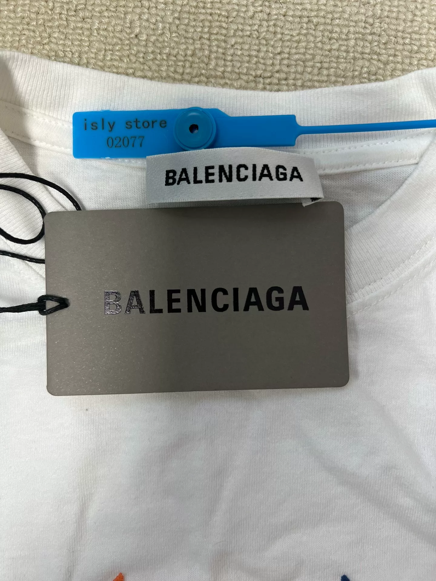Balenciaga Rainbow Logo Oversized T-Shirt — back