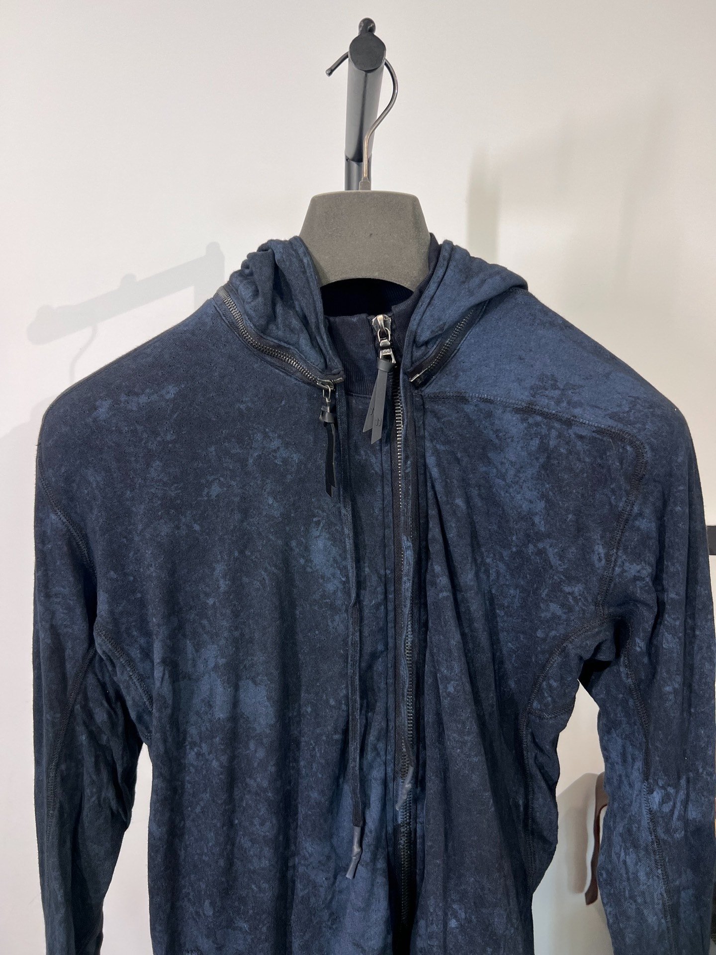 Boris Bidjan Saberi Wax-Coated Hooded Jacket — detail