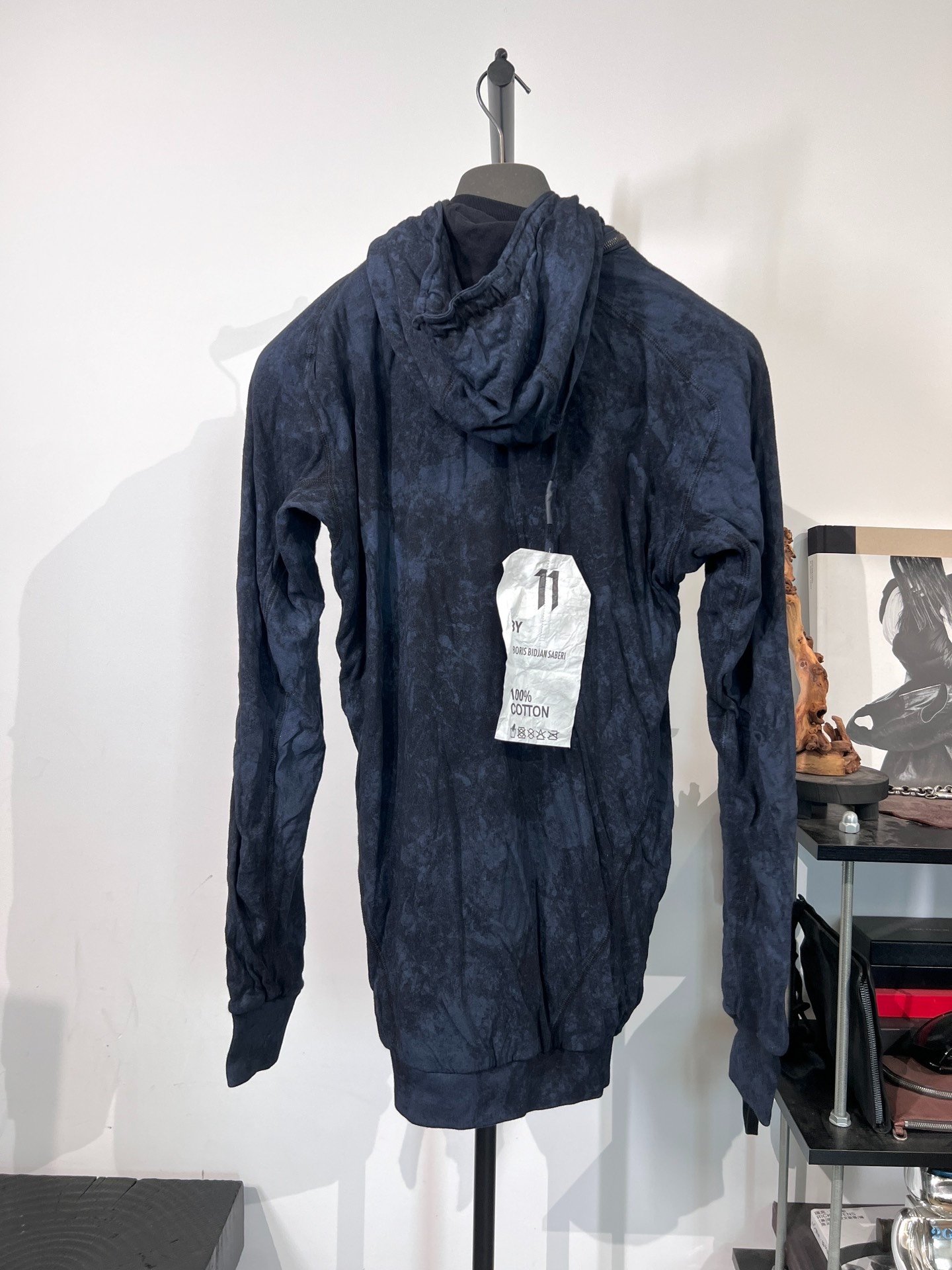 Boris Bidjan Saberi Wax-Coated Hooded Jacket — front