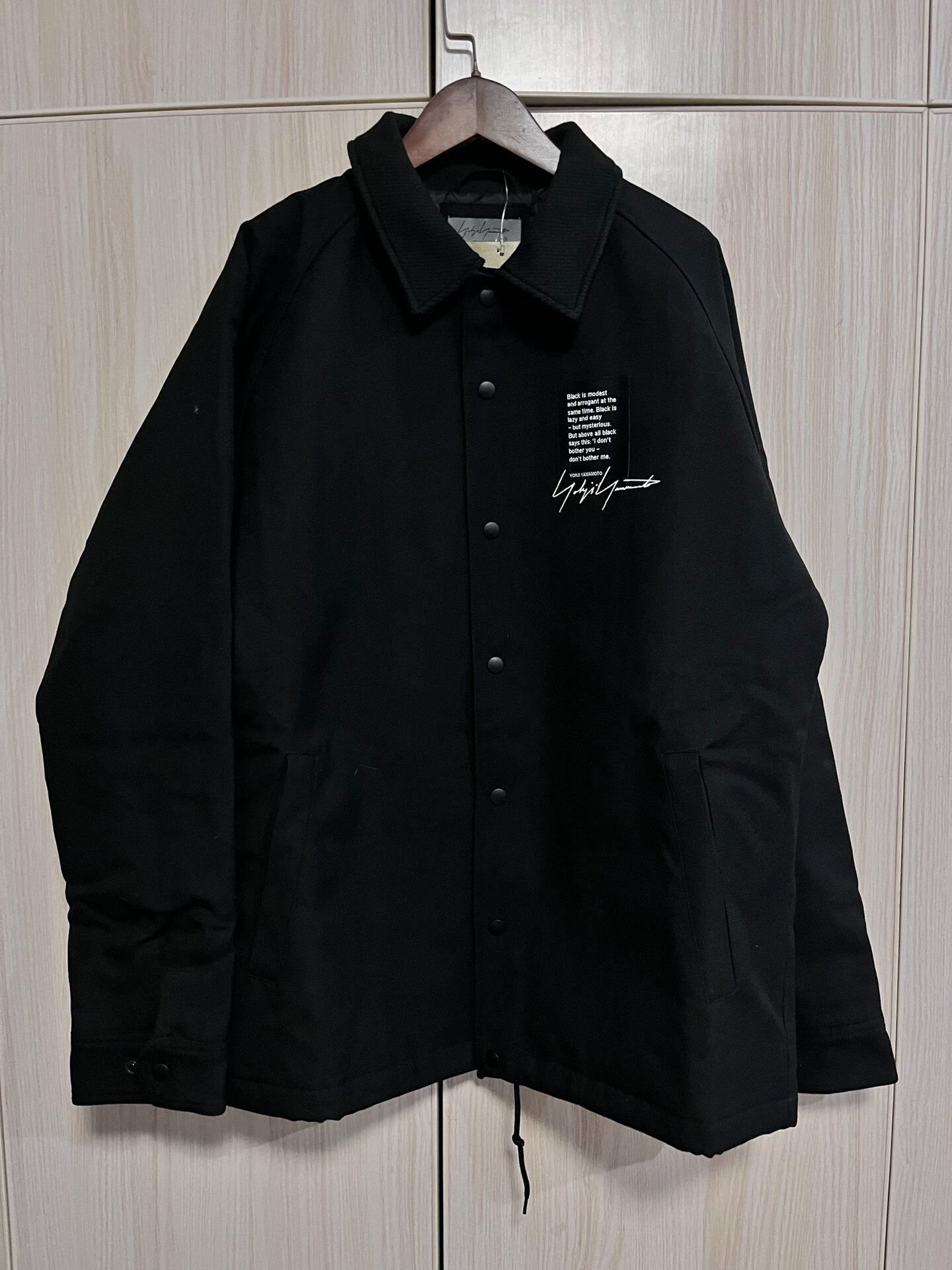 Yohji Yamamoto 22AW Black Slogan Jacket