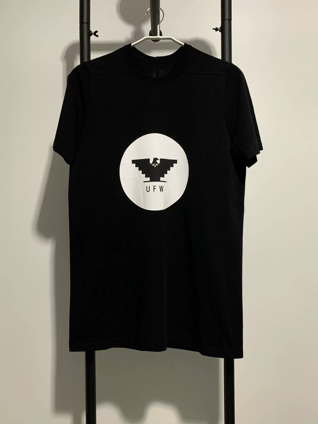 Rick Owens Black Short-Sleeve Back Print Tee