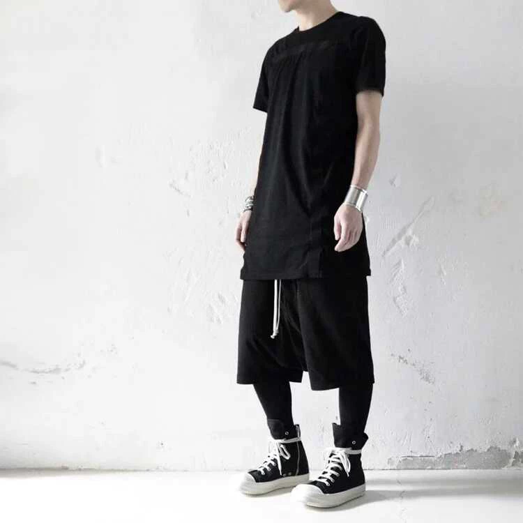 Rick Owens Black Short-Sleeve Back Print Tee — label