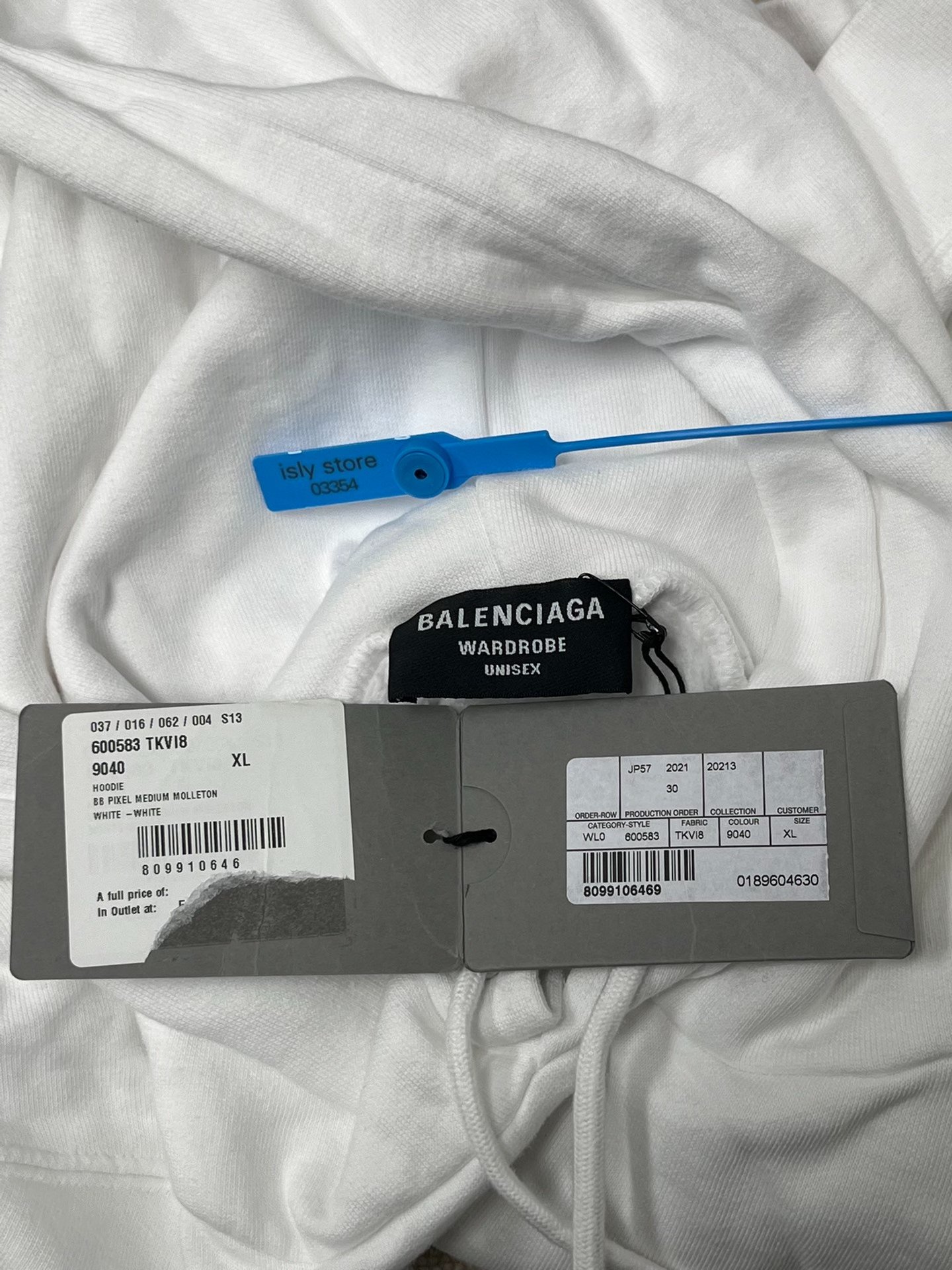 Balenciaga BB Print Drawstring Hoodie — back