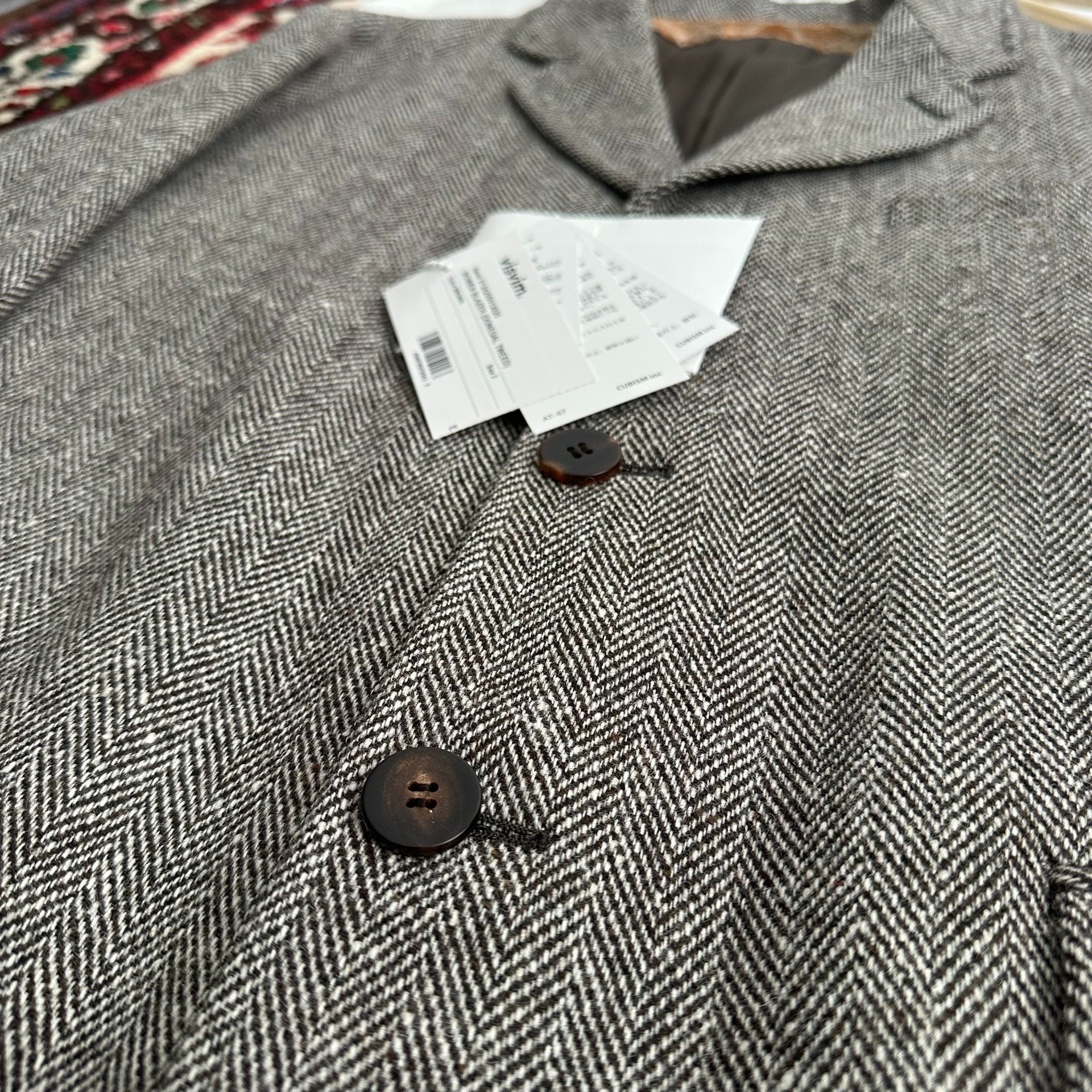 VISVIM 24AW BOWEN BLAZER DONEGAL TWEED — label