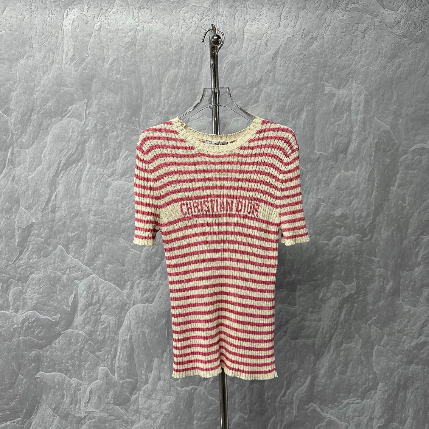 Dior Dioriviera FW24 Logo Striped Knit Top — front