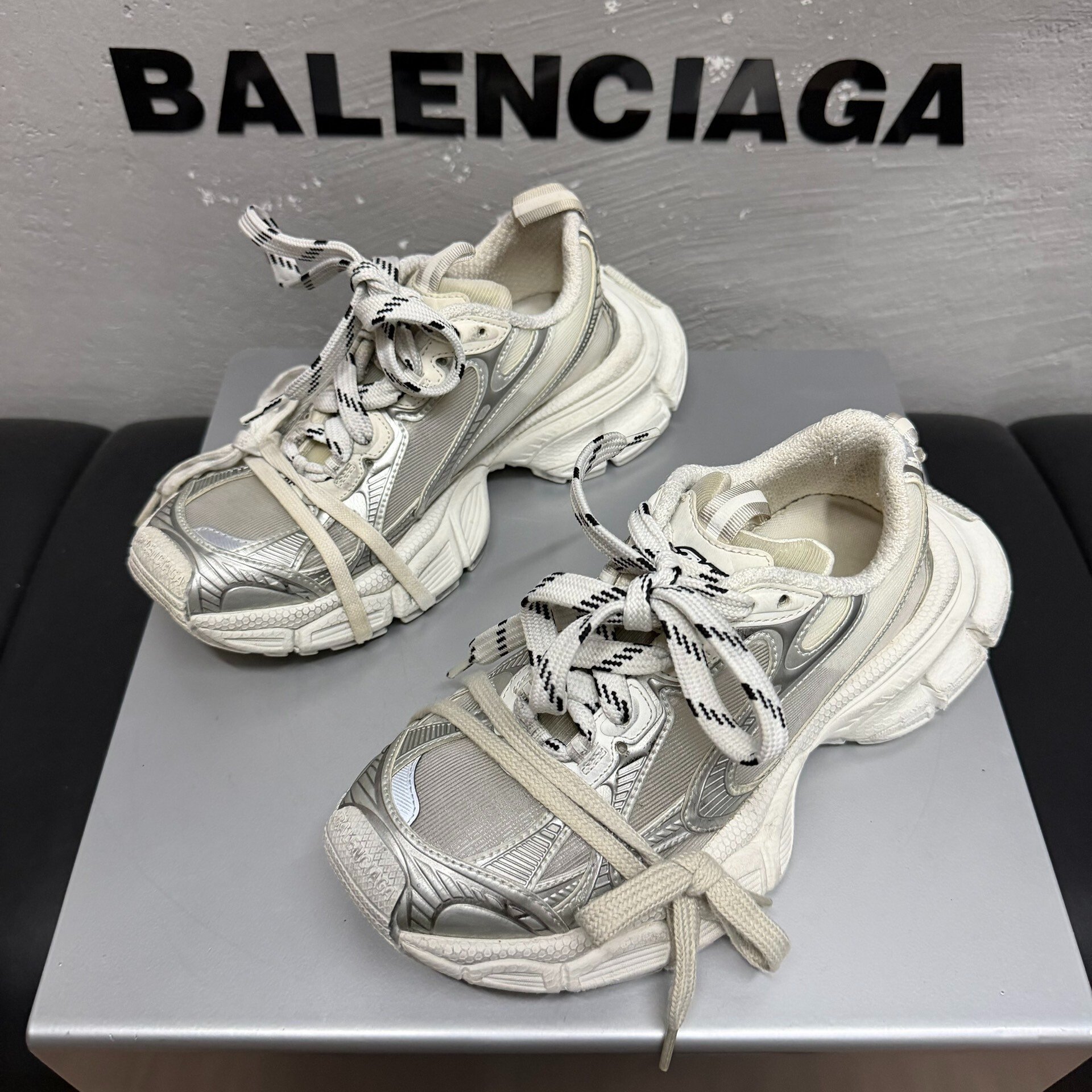 Balenciaga 3XL Silver Dad Shoes