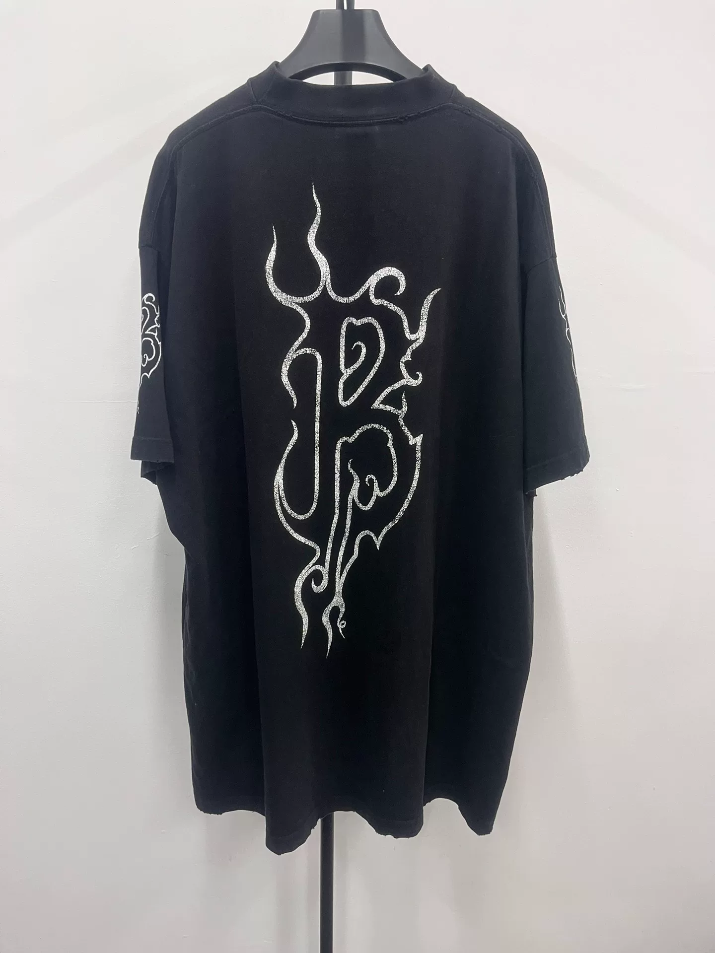 Balenciaga Dragon Lightning Logo Oversized Shirt — front