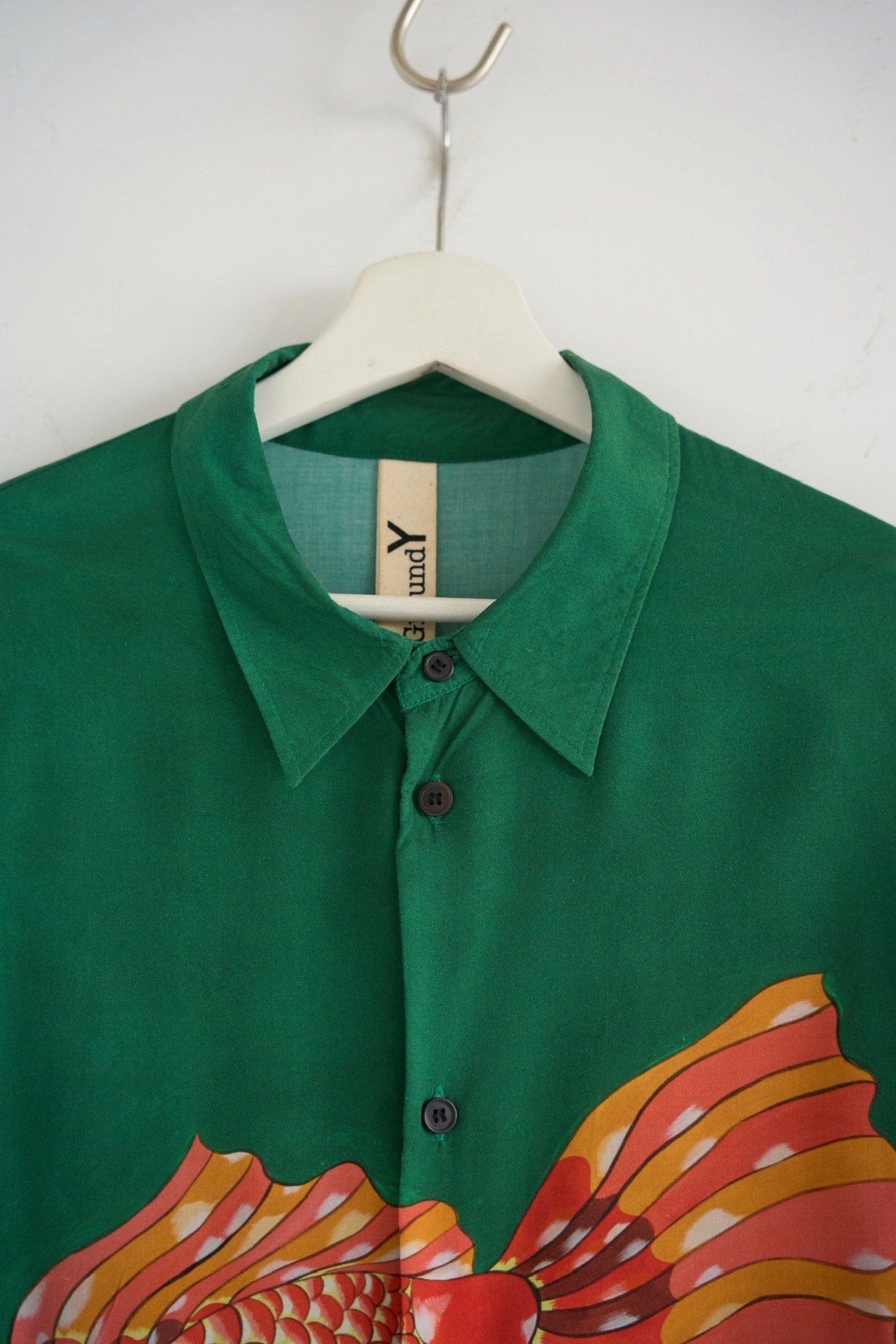 Yohji Yamamoto 23AW Ukiyo-e Goldfish Shirt — back