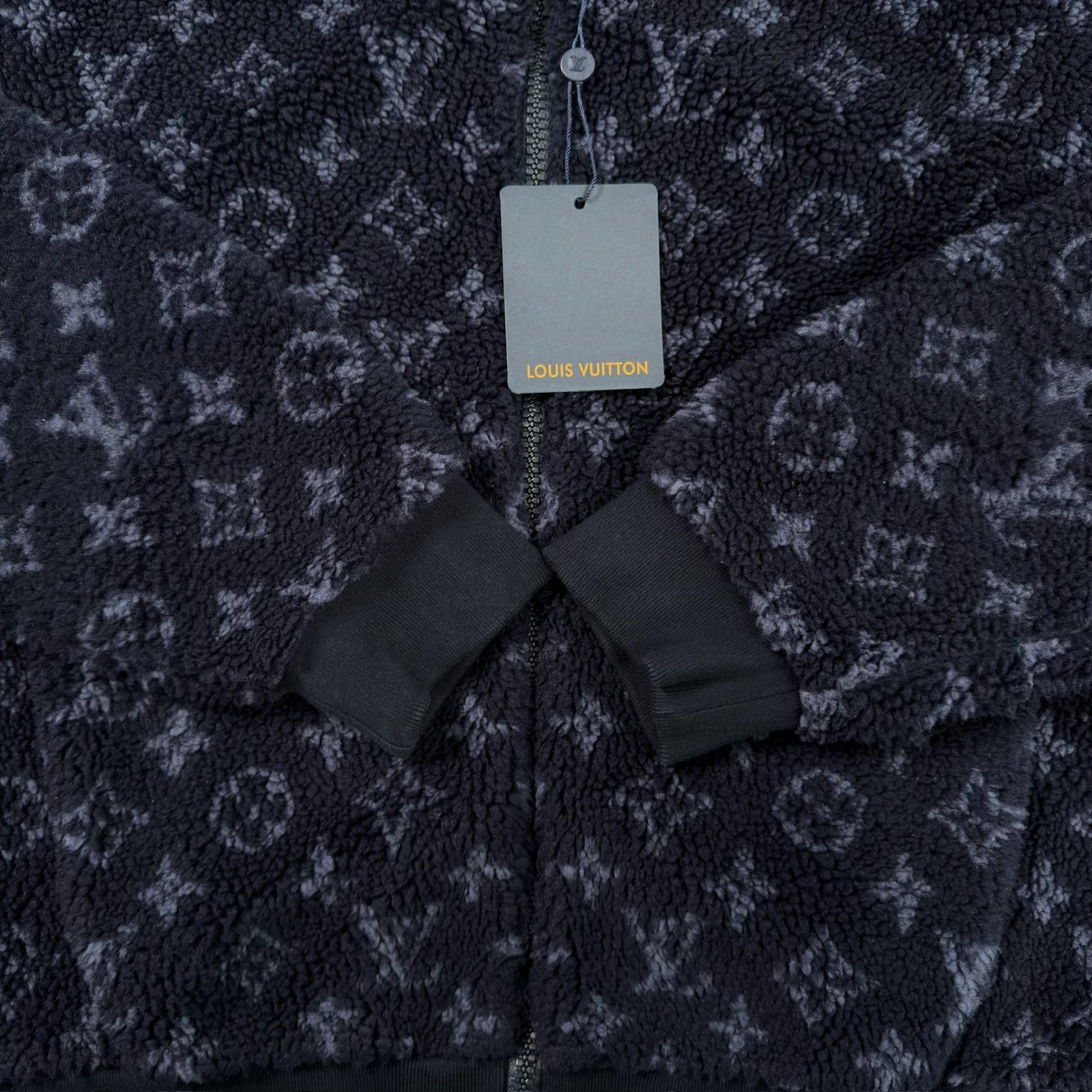 Louis Vuitton Full-Print Logo Fleece Jacket — back