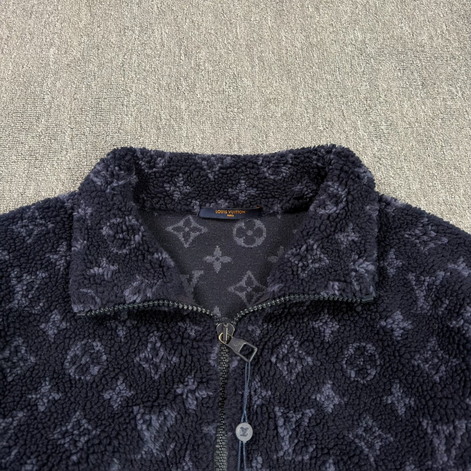 Louis Vuitton Full-Print Logo Fleece Jacket — detail