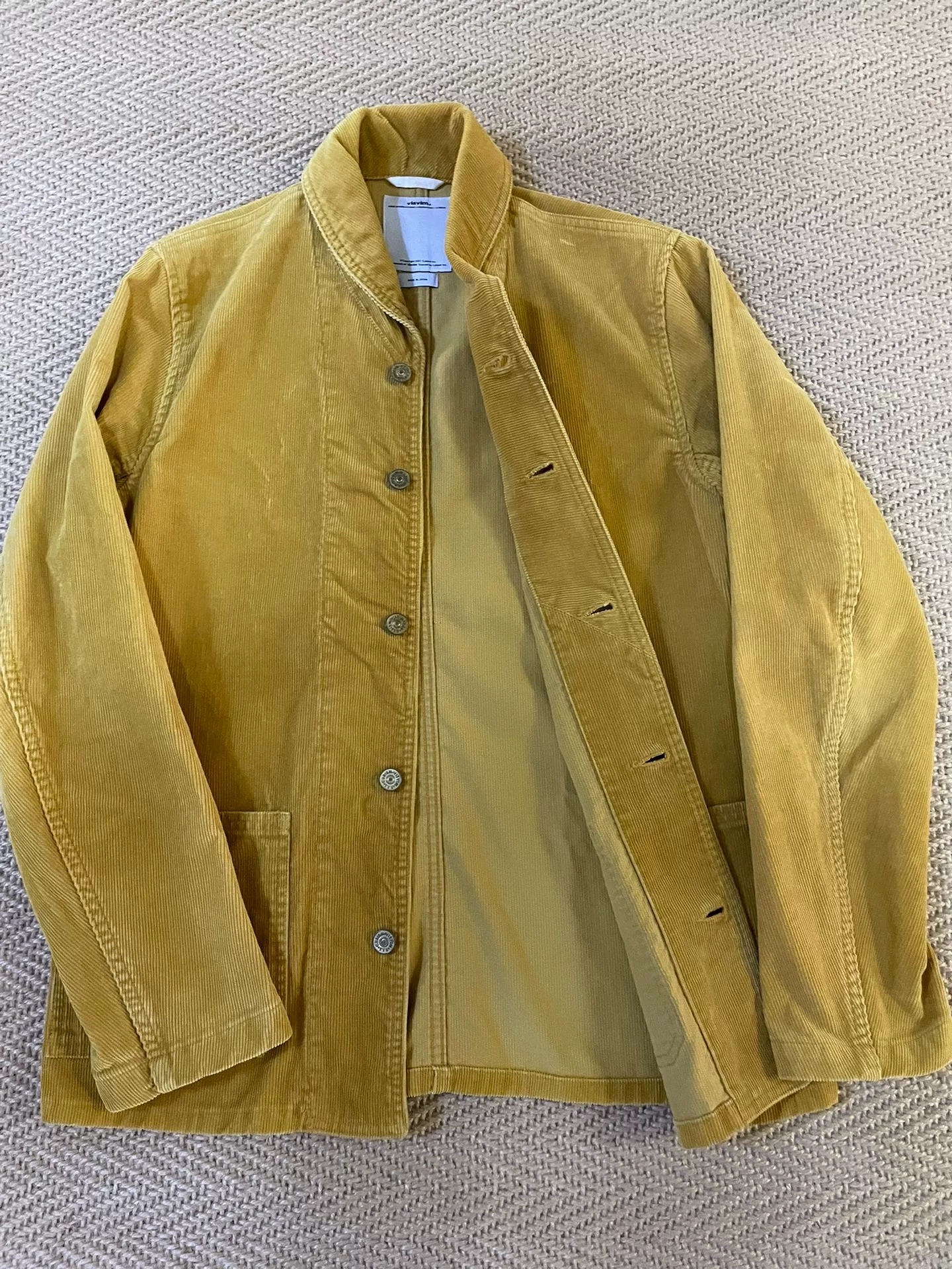 VISVIM ARTIFACE CORDUROY COVERALL — back