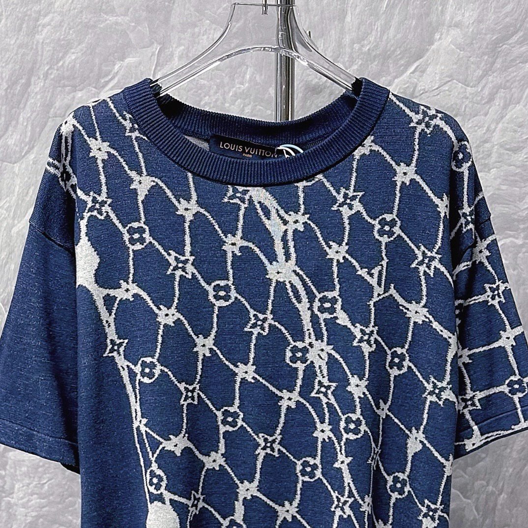 Louis Vuitton SS24 Fishnet Knit Short Sleeve — front