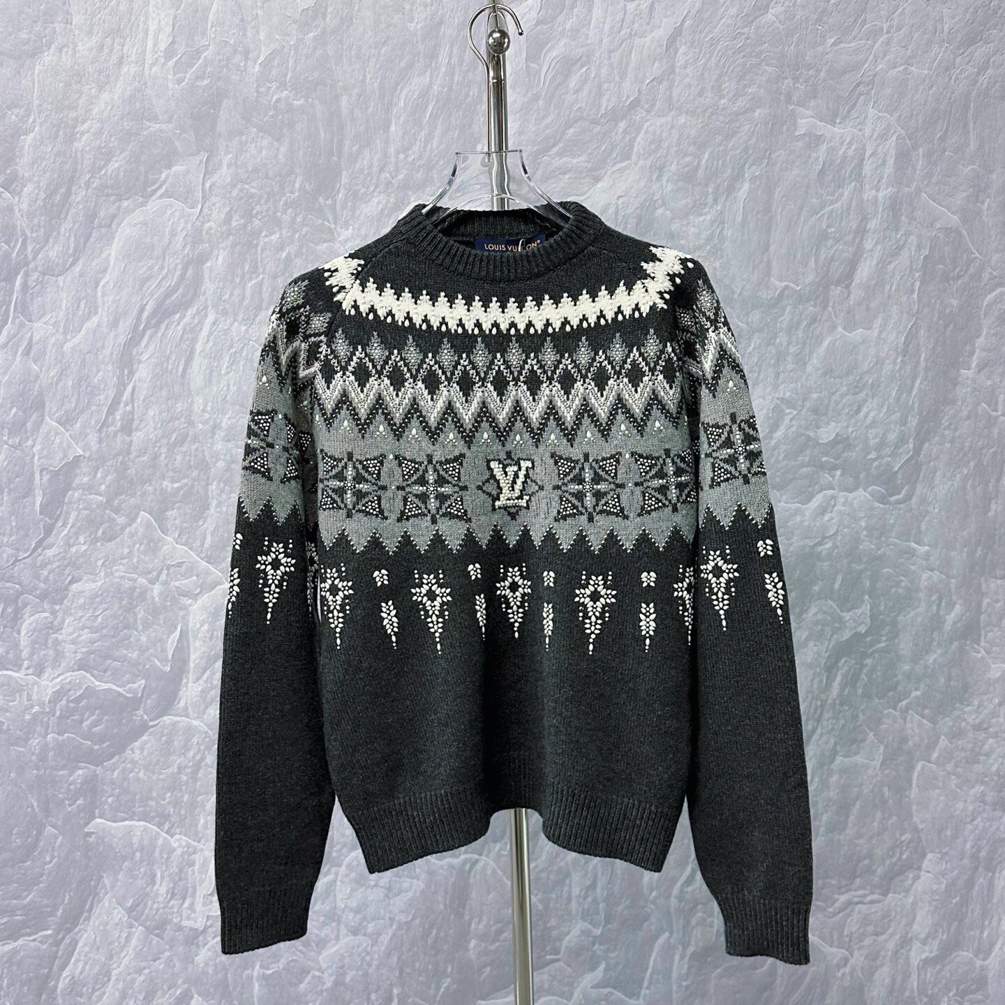 Louis Vuitton SS25 Ski Beaded Fair Isle Sweater
