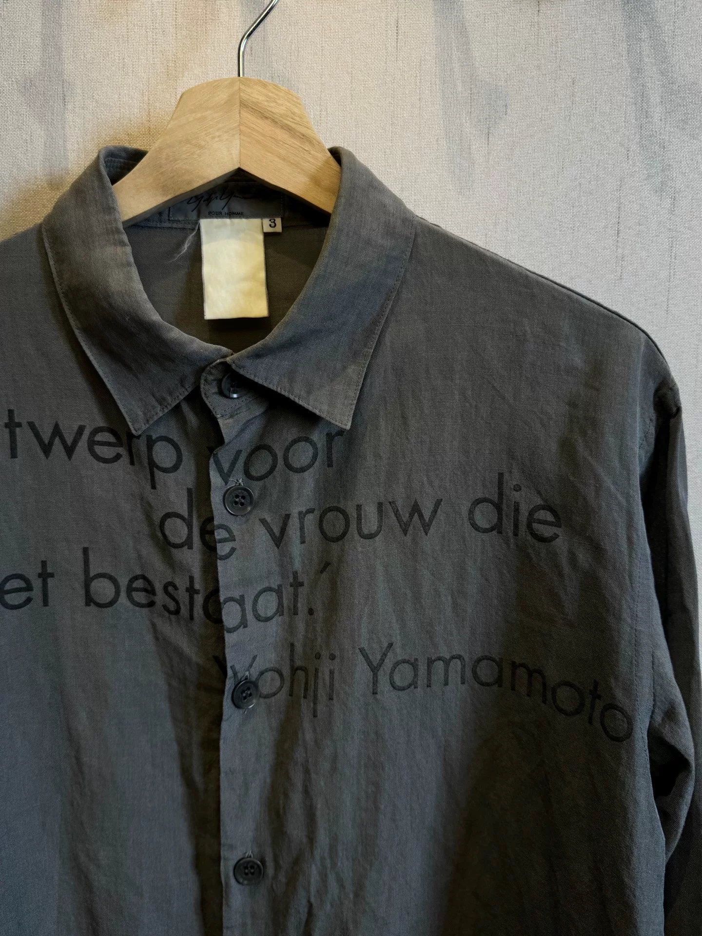 Yohji Yamamoto 2000 SS Long-Sleeve Shirt — front