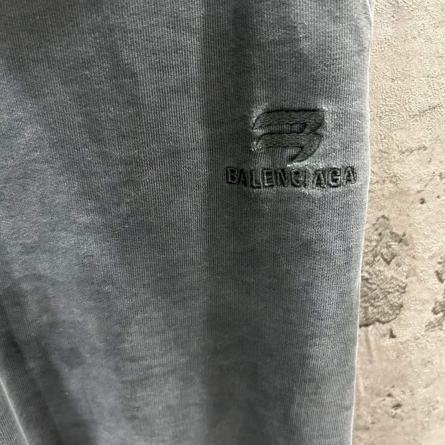 Balenciaga Boomerang Embroidery Black-Gray Pants — detail
