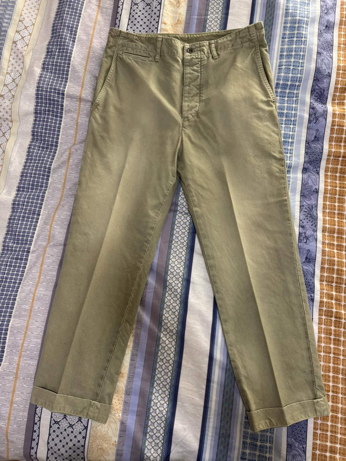 VISVIM DMGD Distressed Cropped Chino Pants