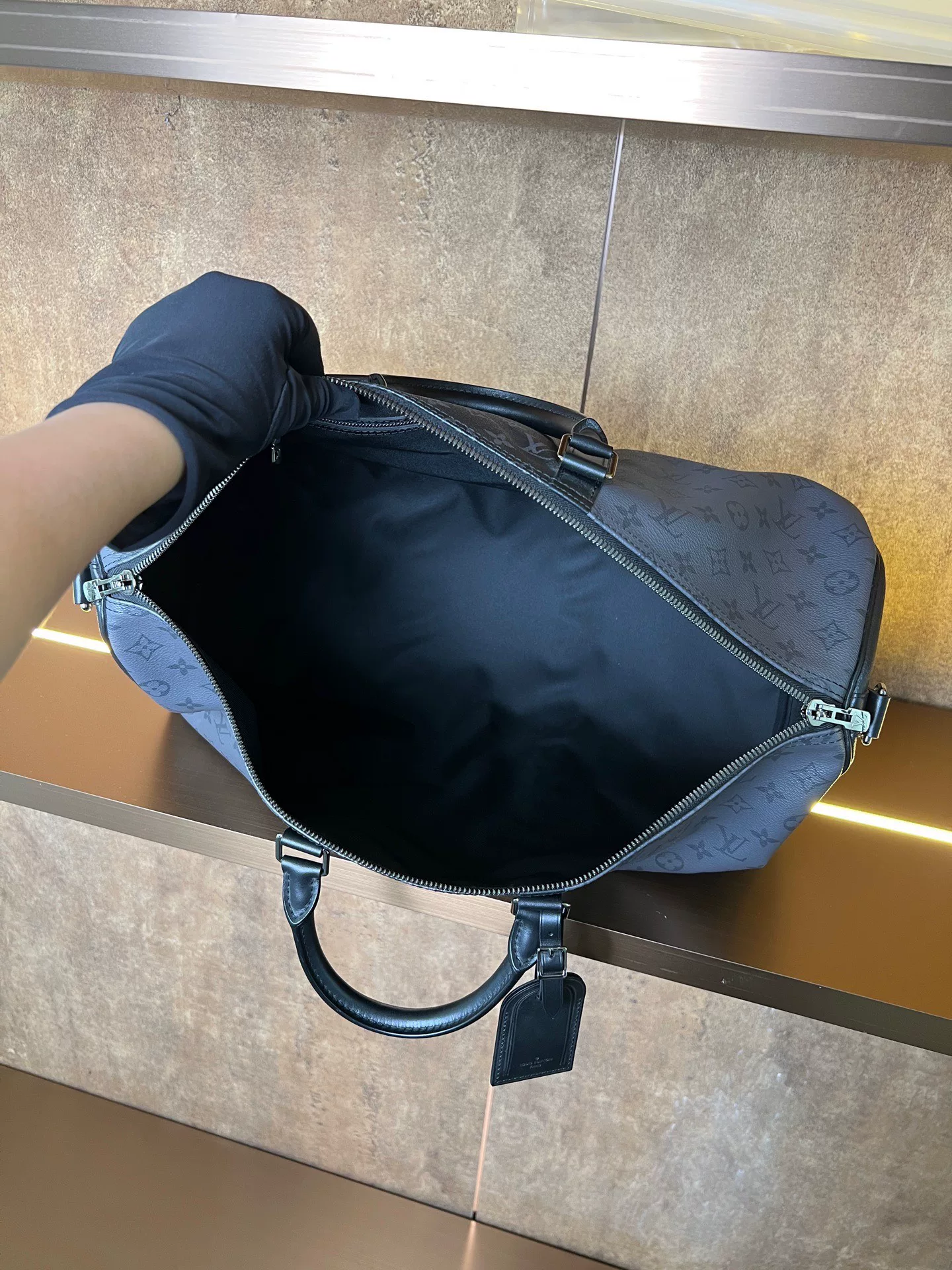 Louis Vuitton Keepall 50 Duffle Bag — label